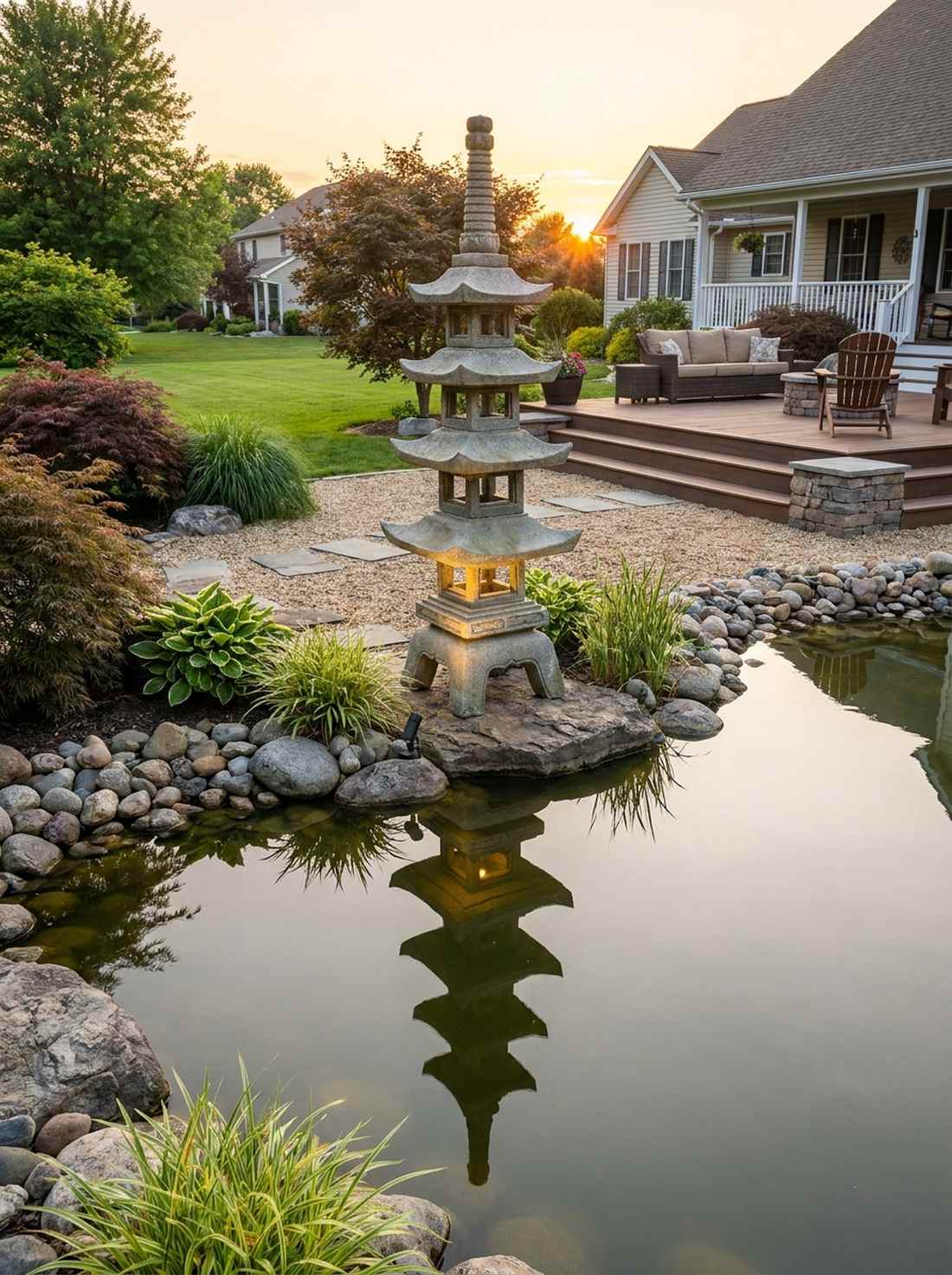 stone pagoda towers