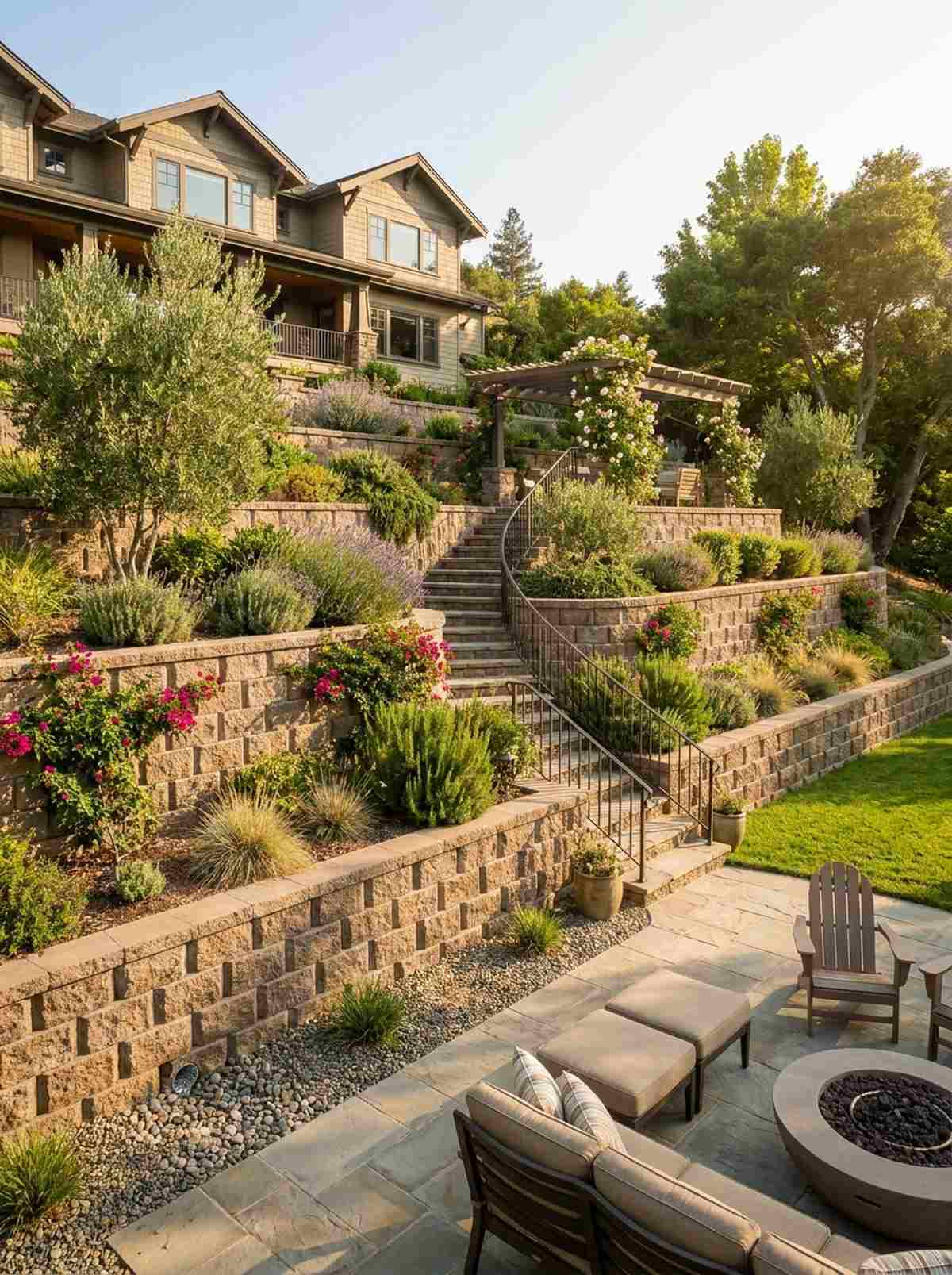 terraced slope system