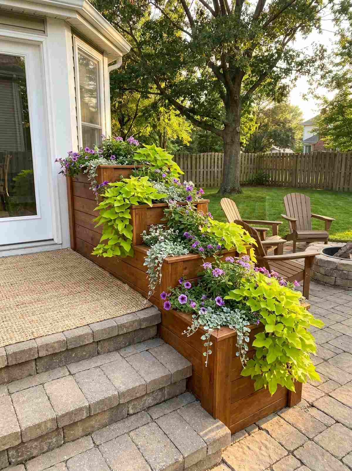 tiered planter stair step