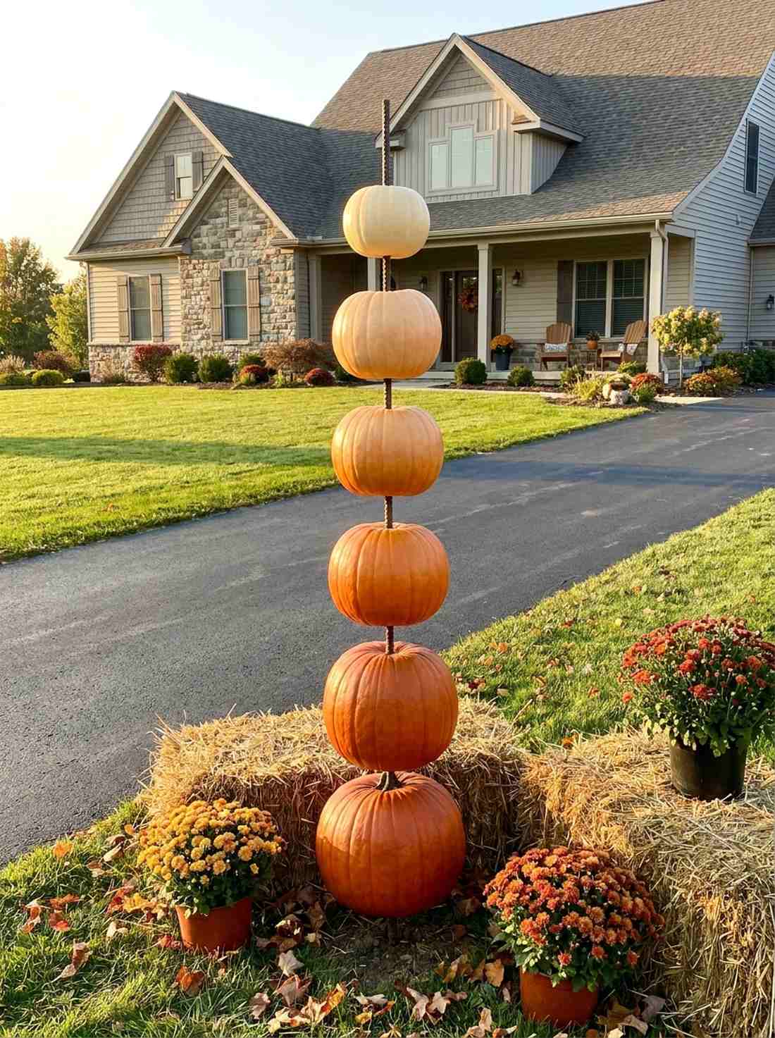 totem pole arrangement