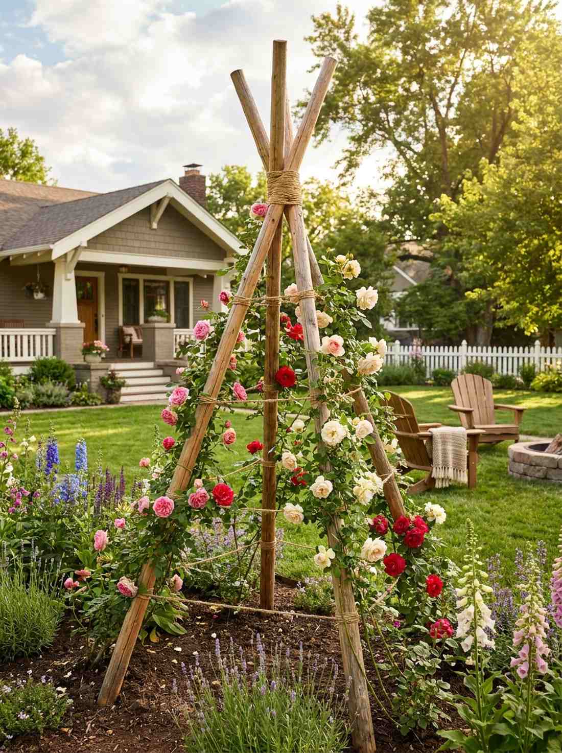 tripod larch pole support