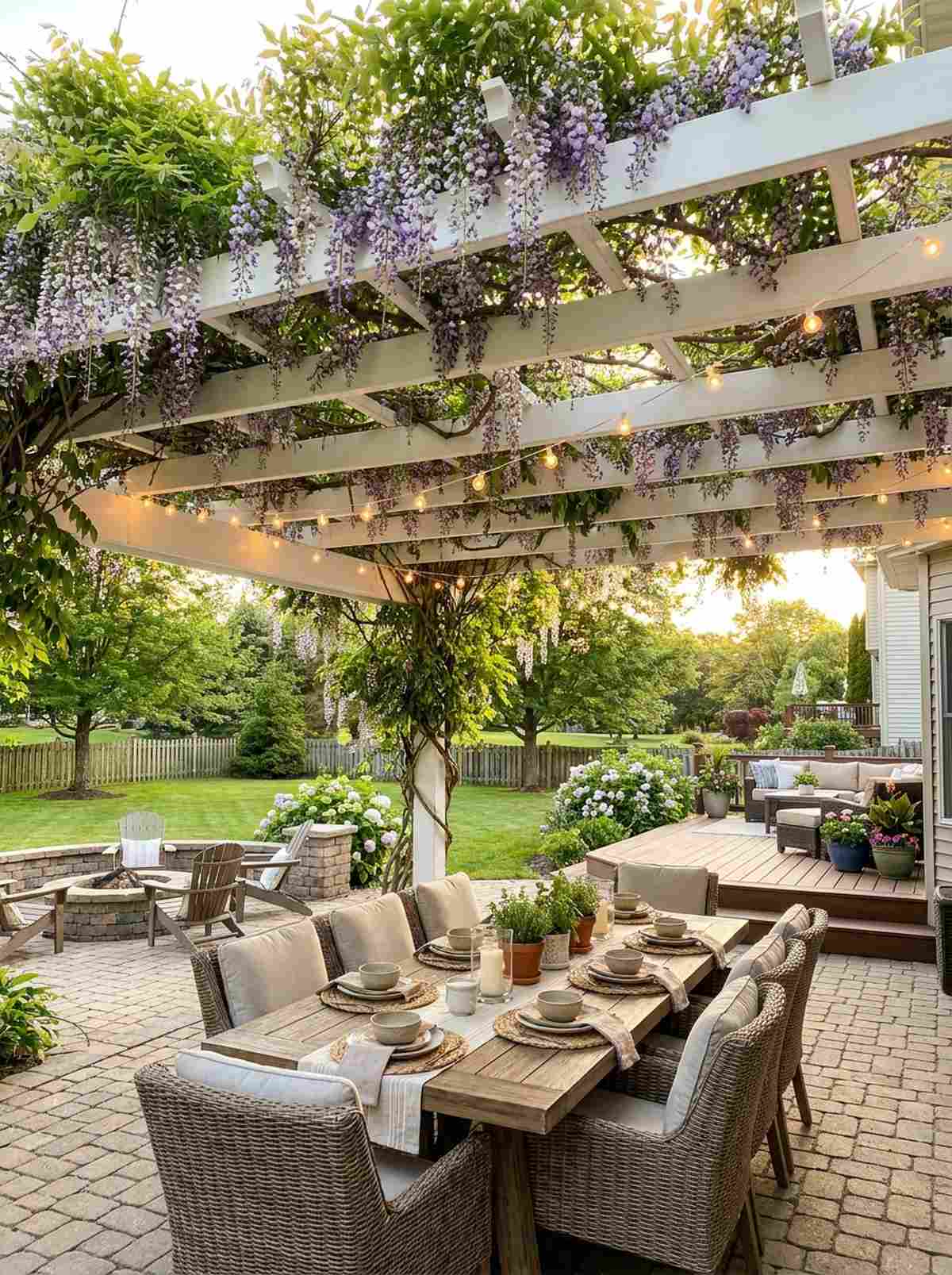 arbor overhead with paver floor