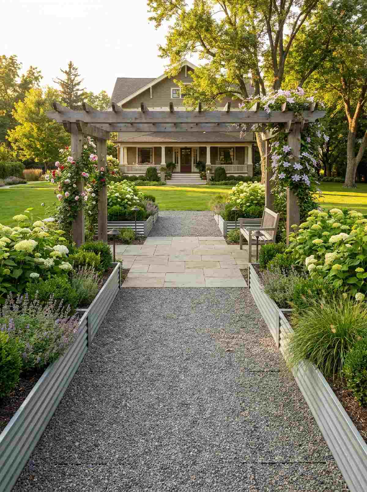 central pathway garden
