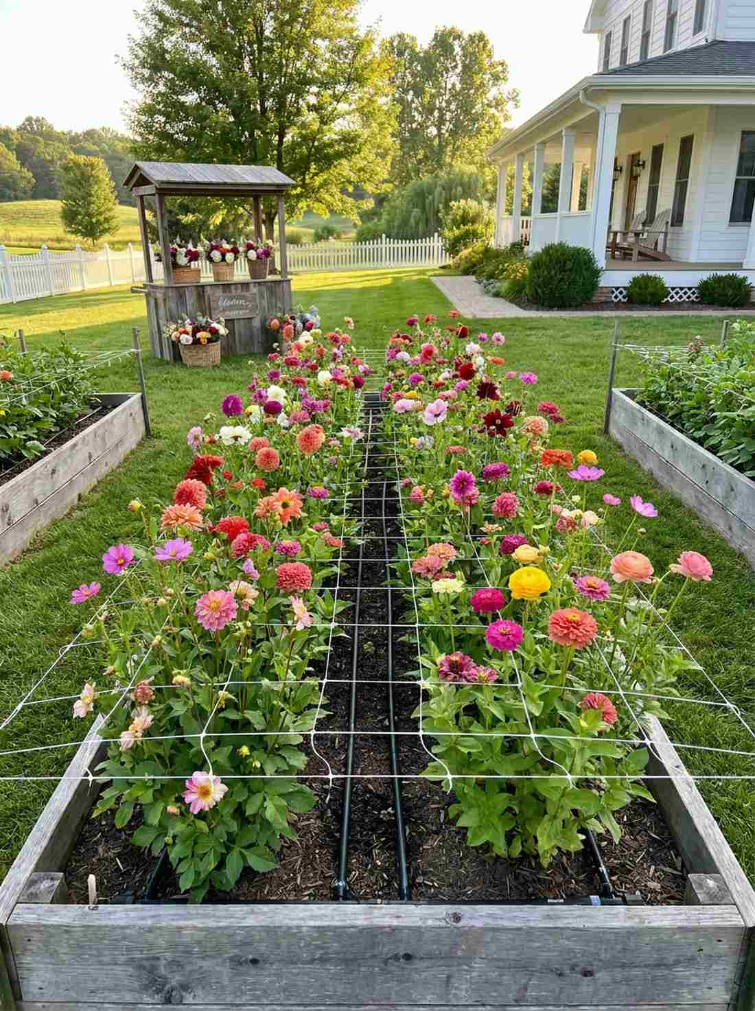 cut flower production bed