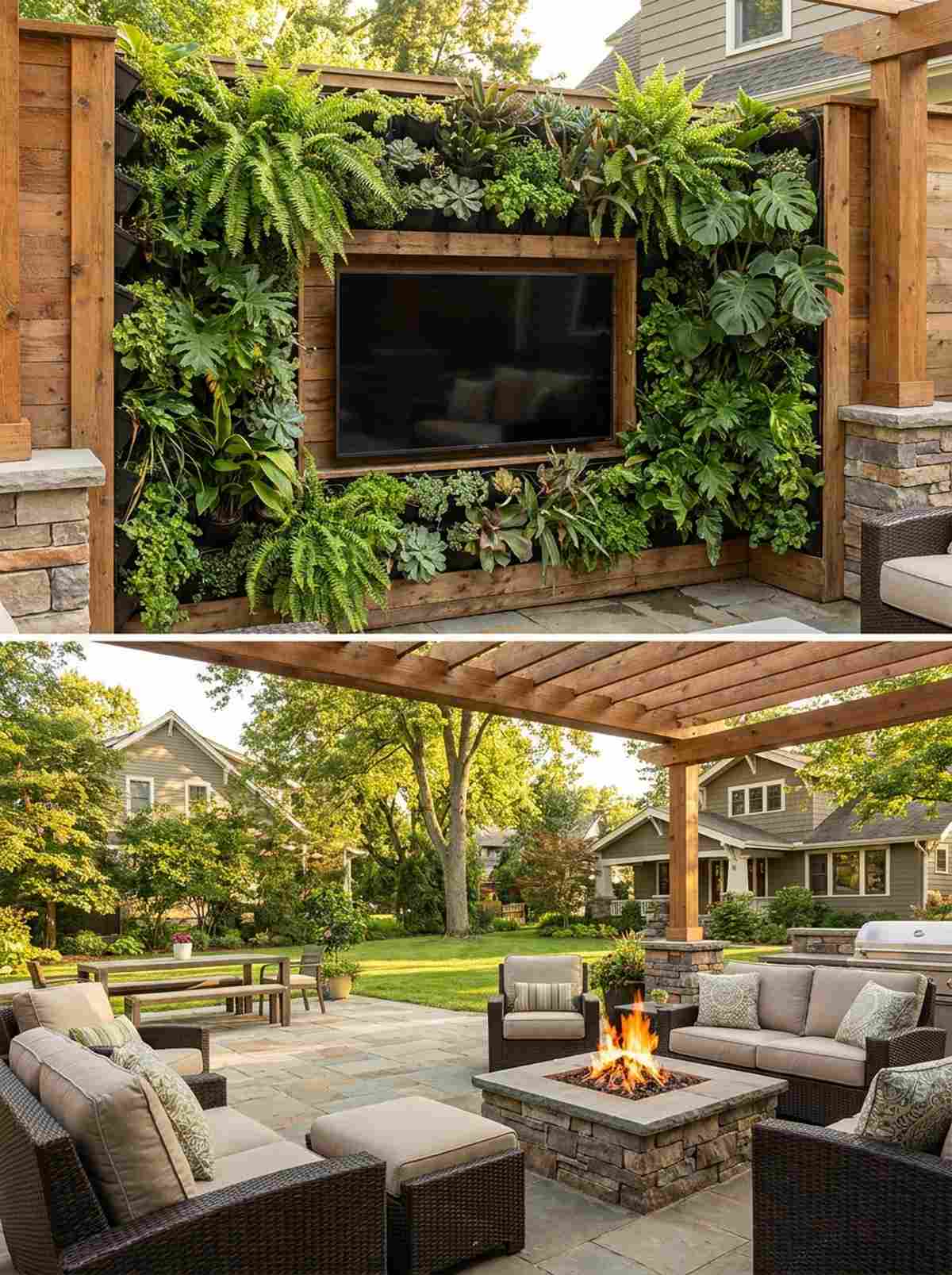 garden wall living screen surround