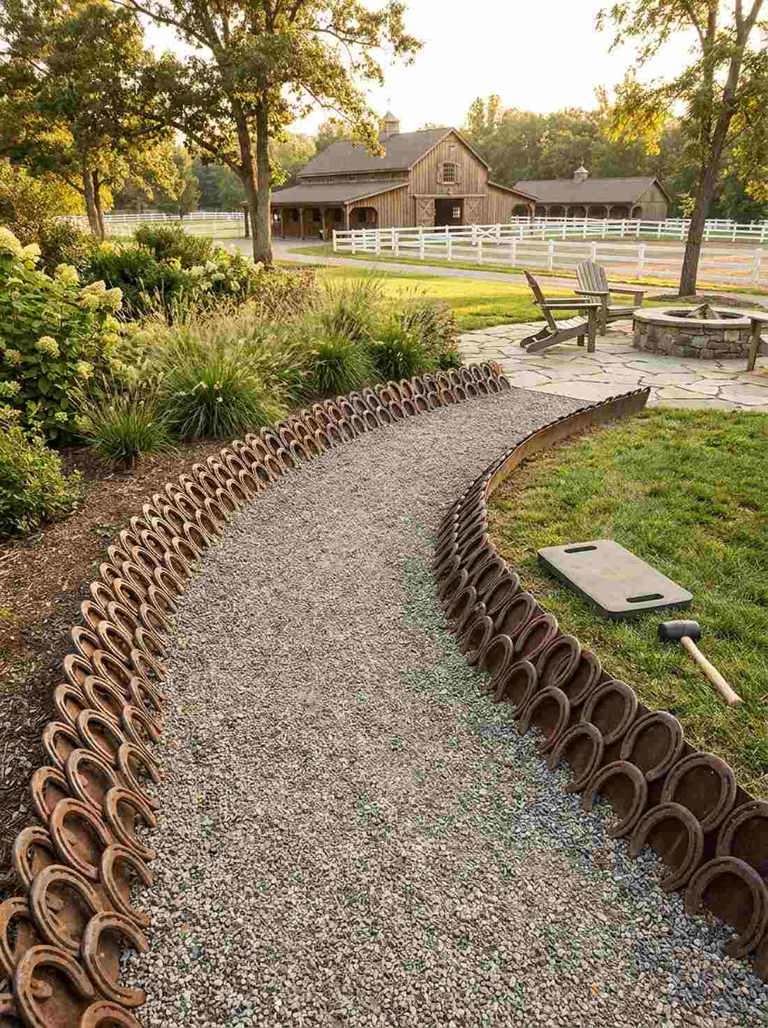 horseshoe pathway borders