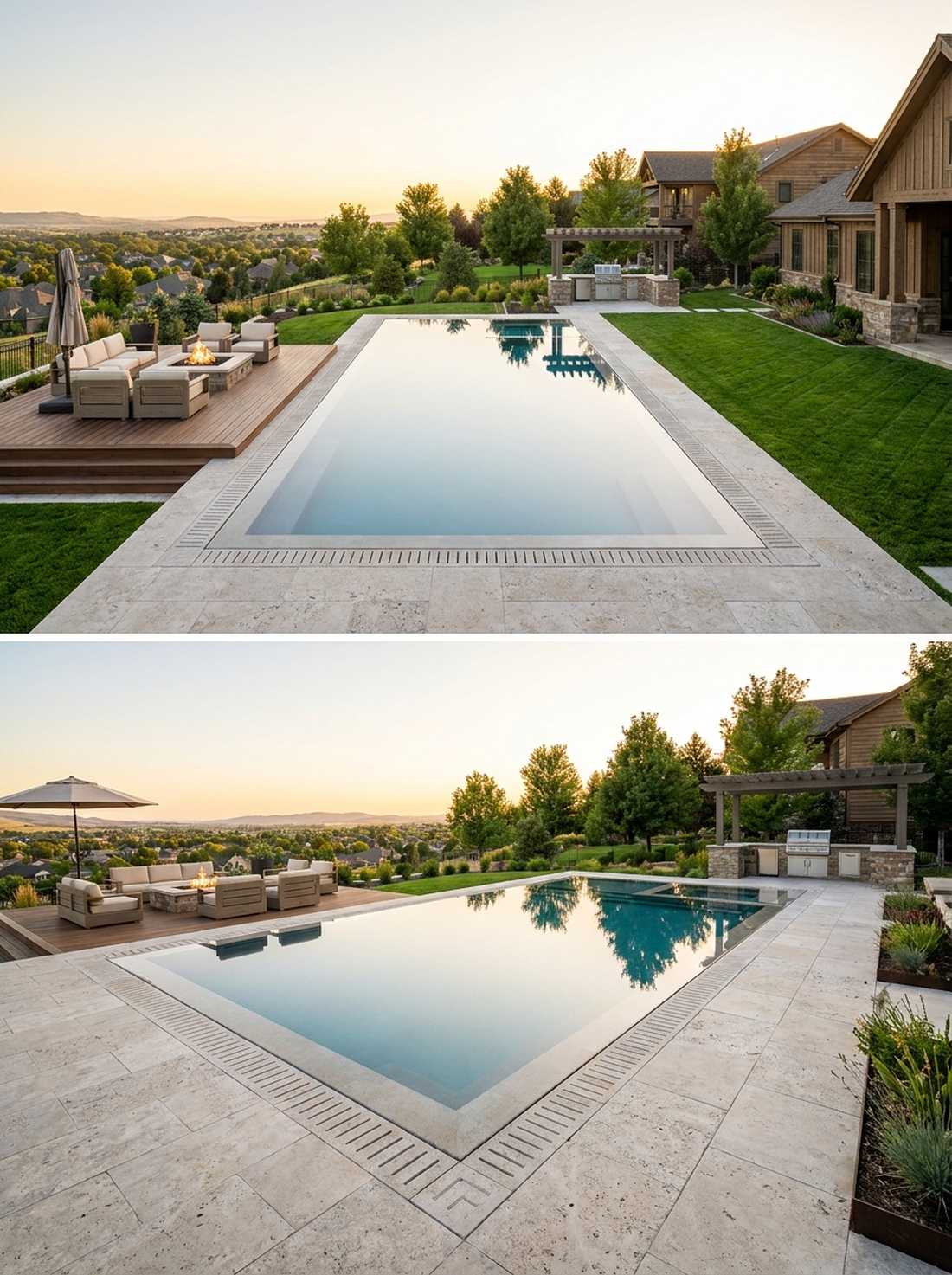 knife edge pool perimeters