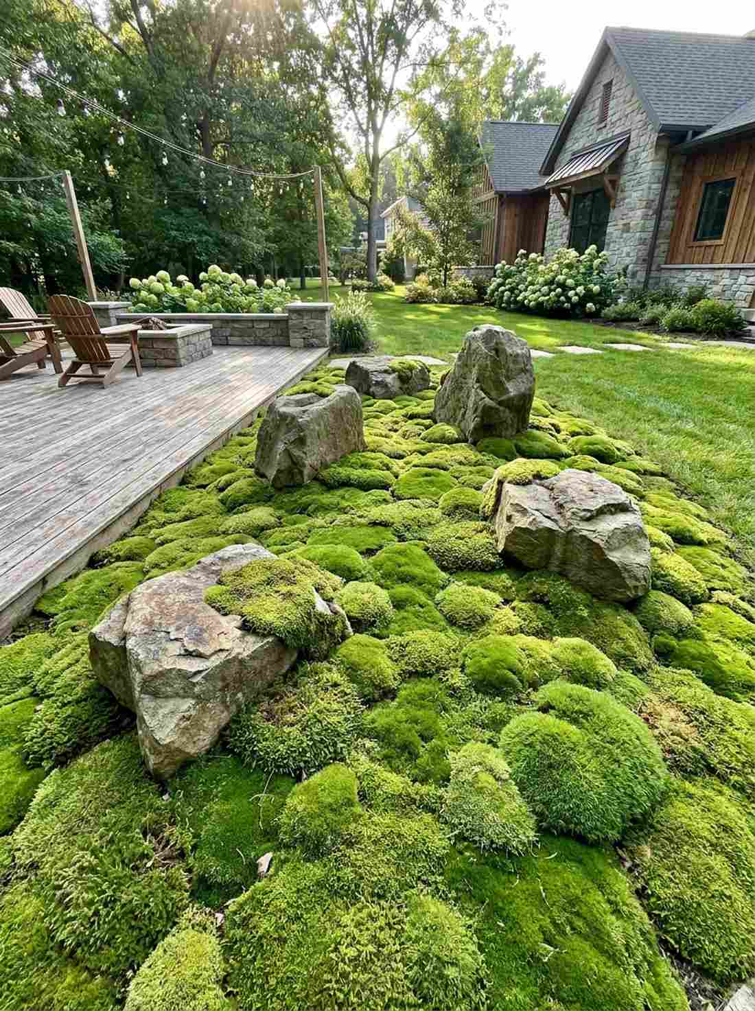 moss rock garden