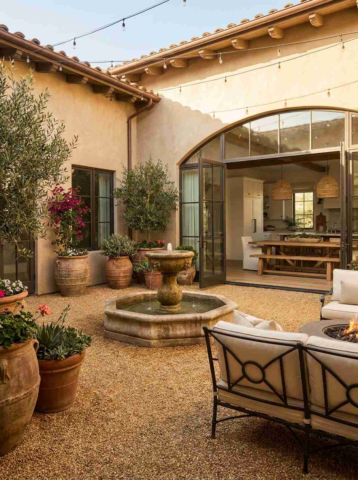 spanish style interior courtyard