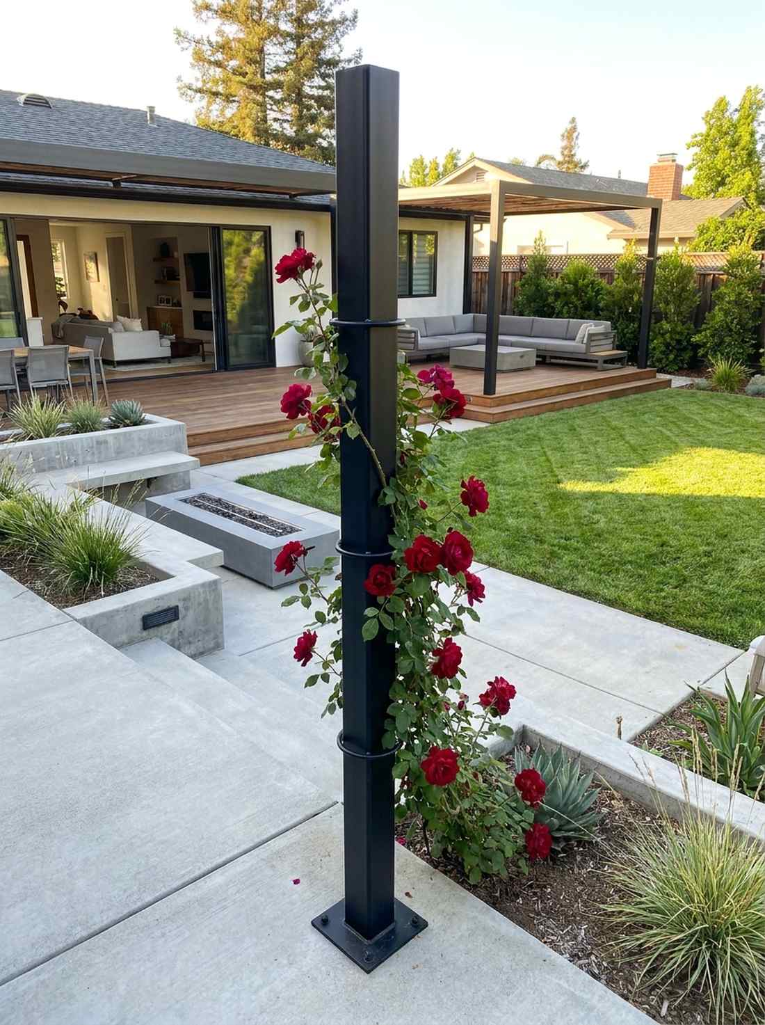 steel tube minimalist pillar