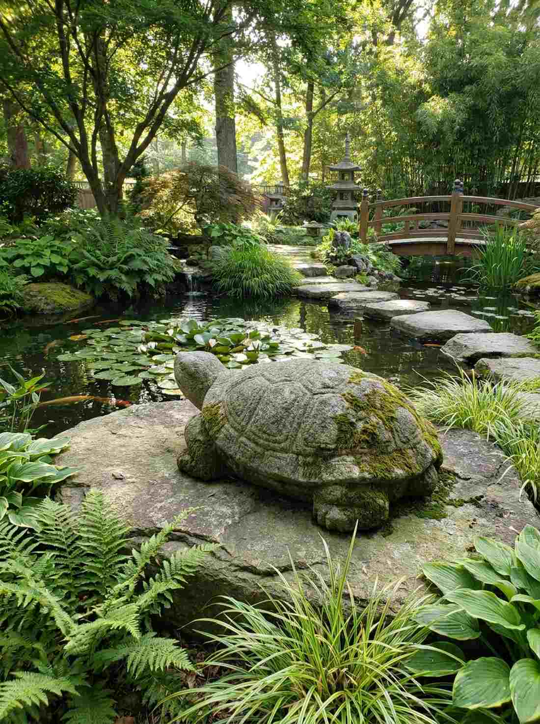 stone turtle sculptures