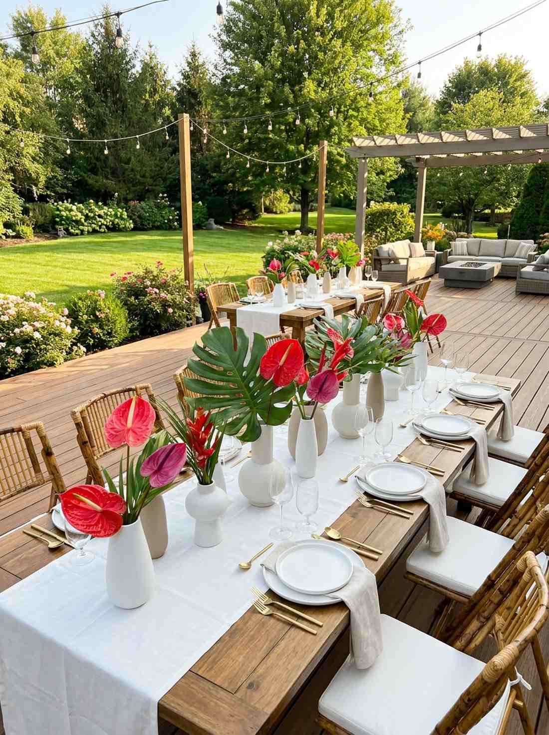 tropical arrangements with anthurium