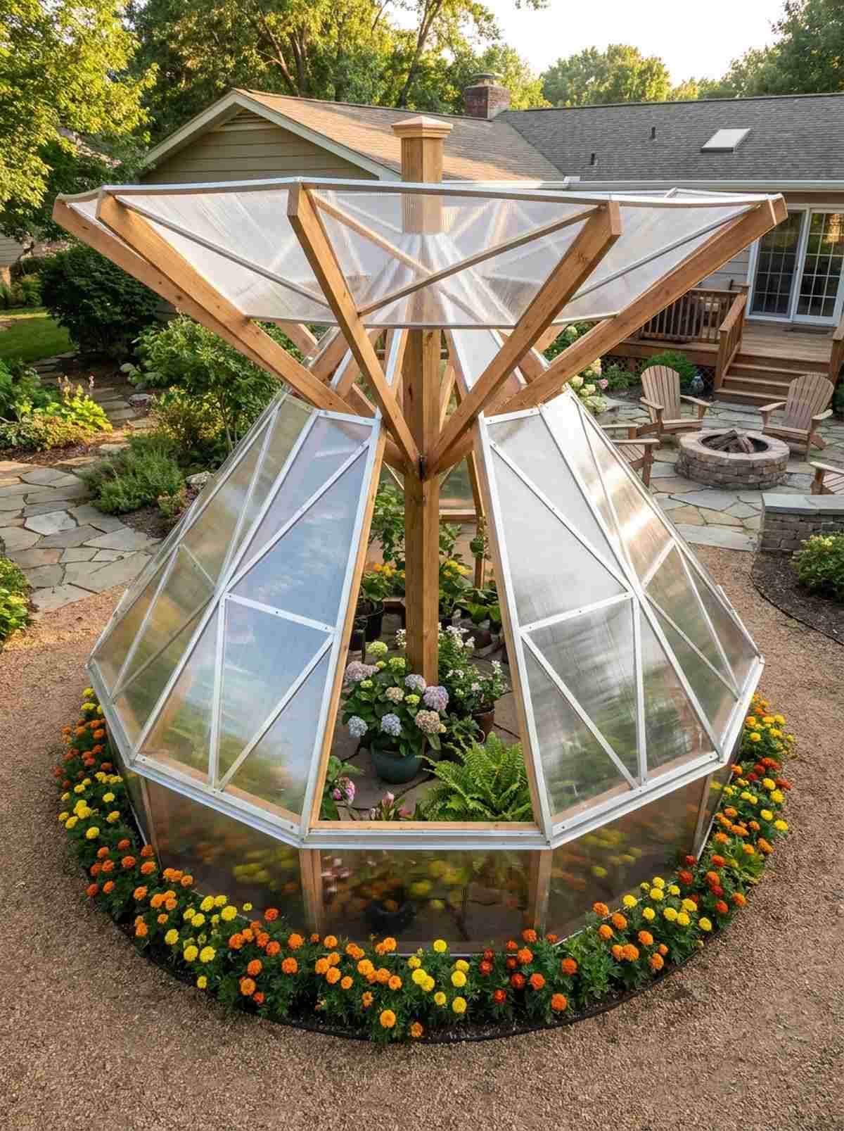 umbrella frame greenhouse