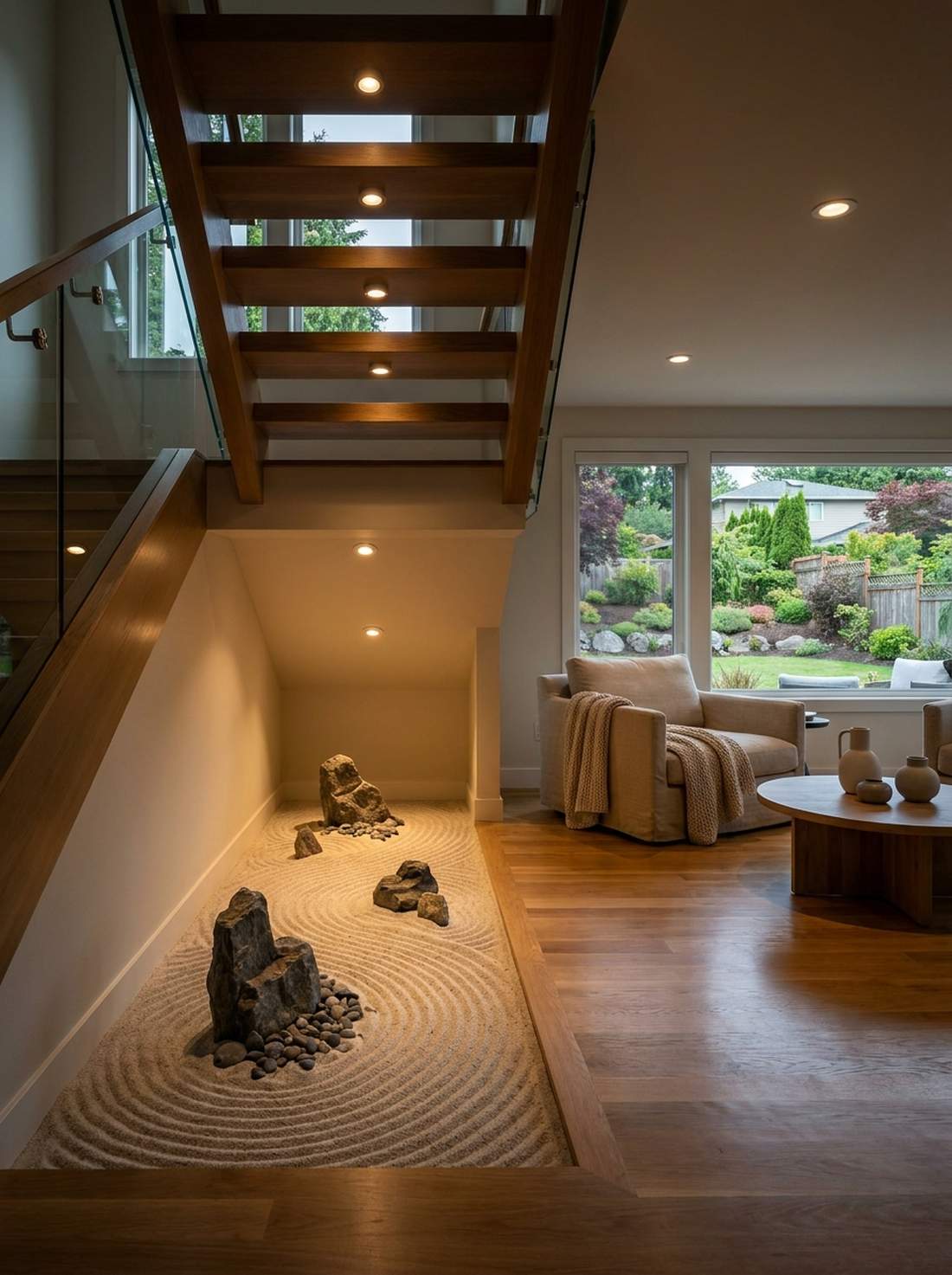 under stair alcove garden