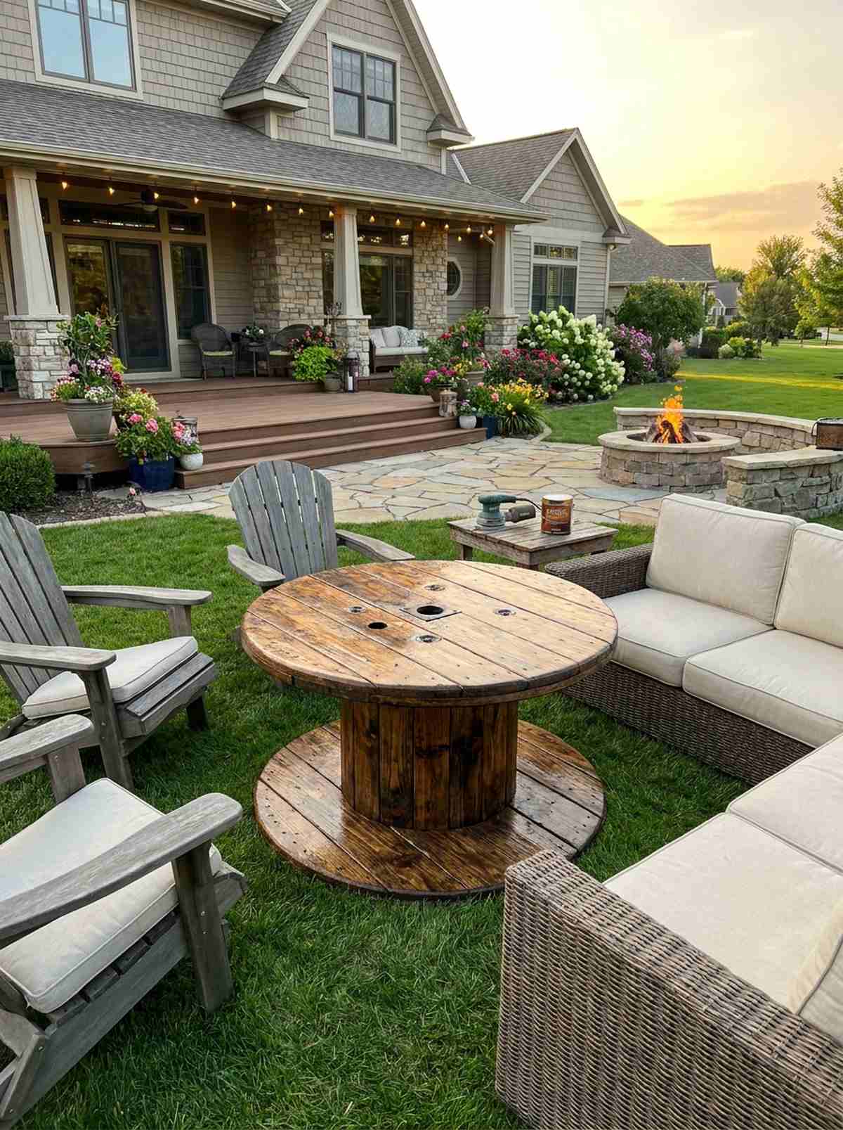 cable spool coffee table