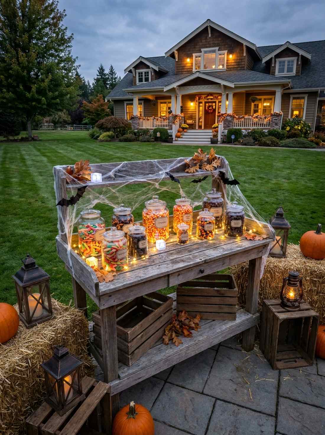 candy station haunted market cart