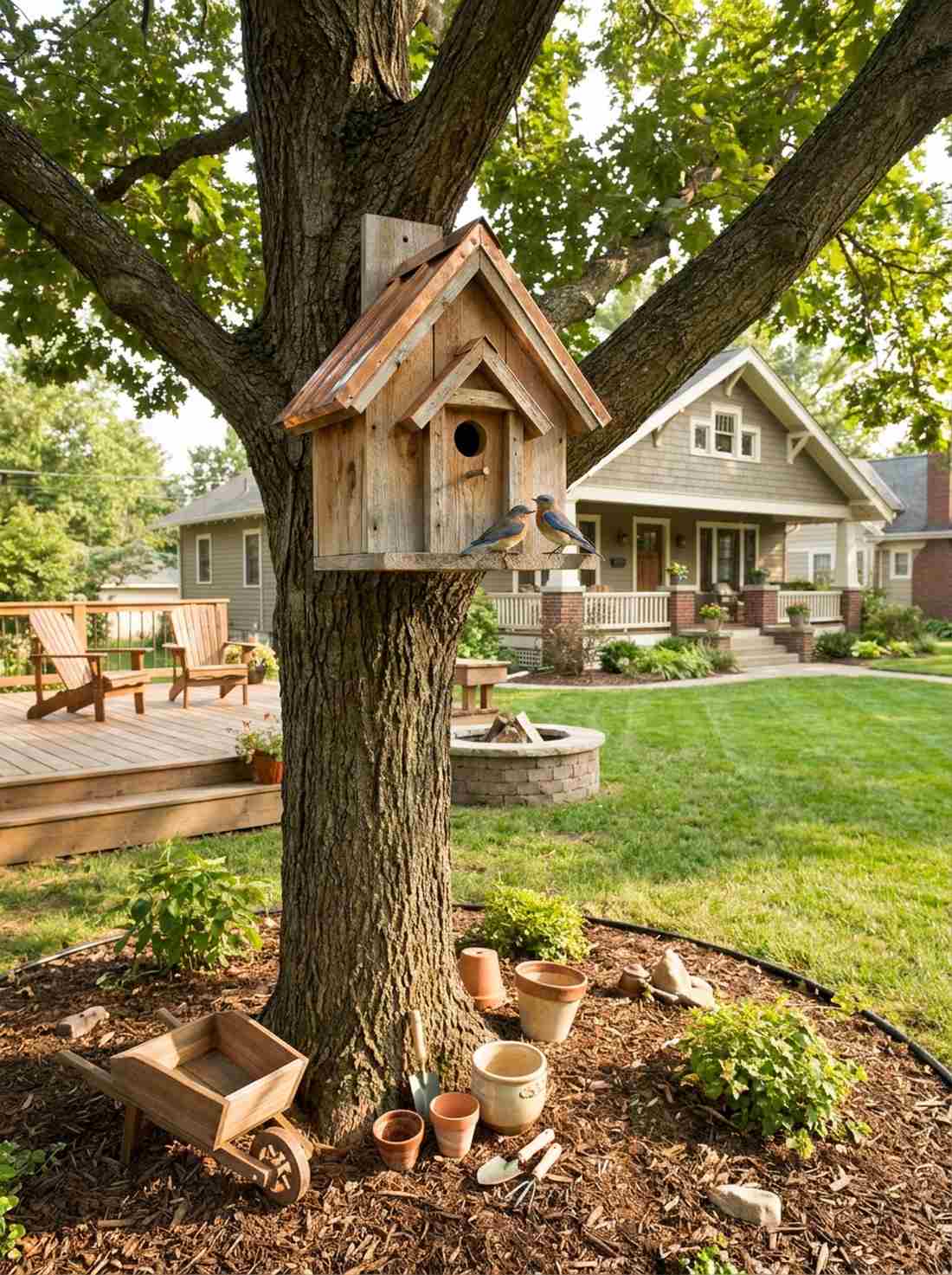 cedar birdhouses