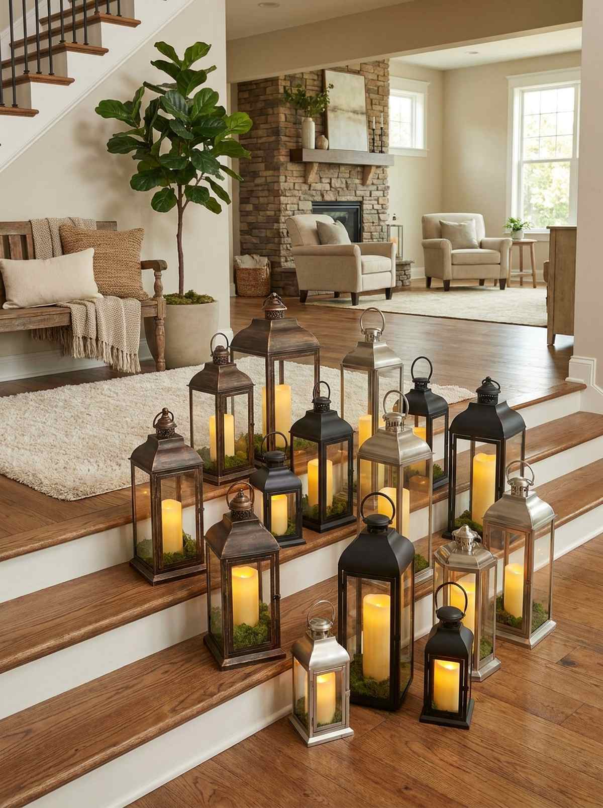 clustered lantern groupings
