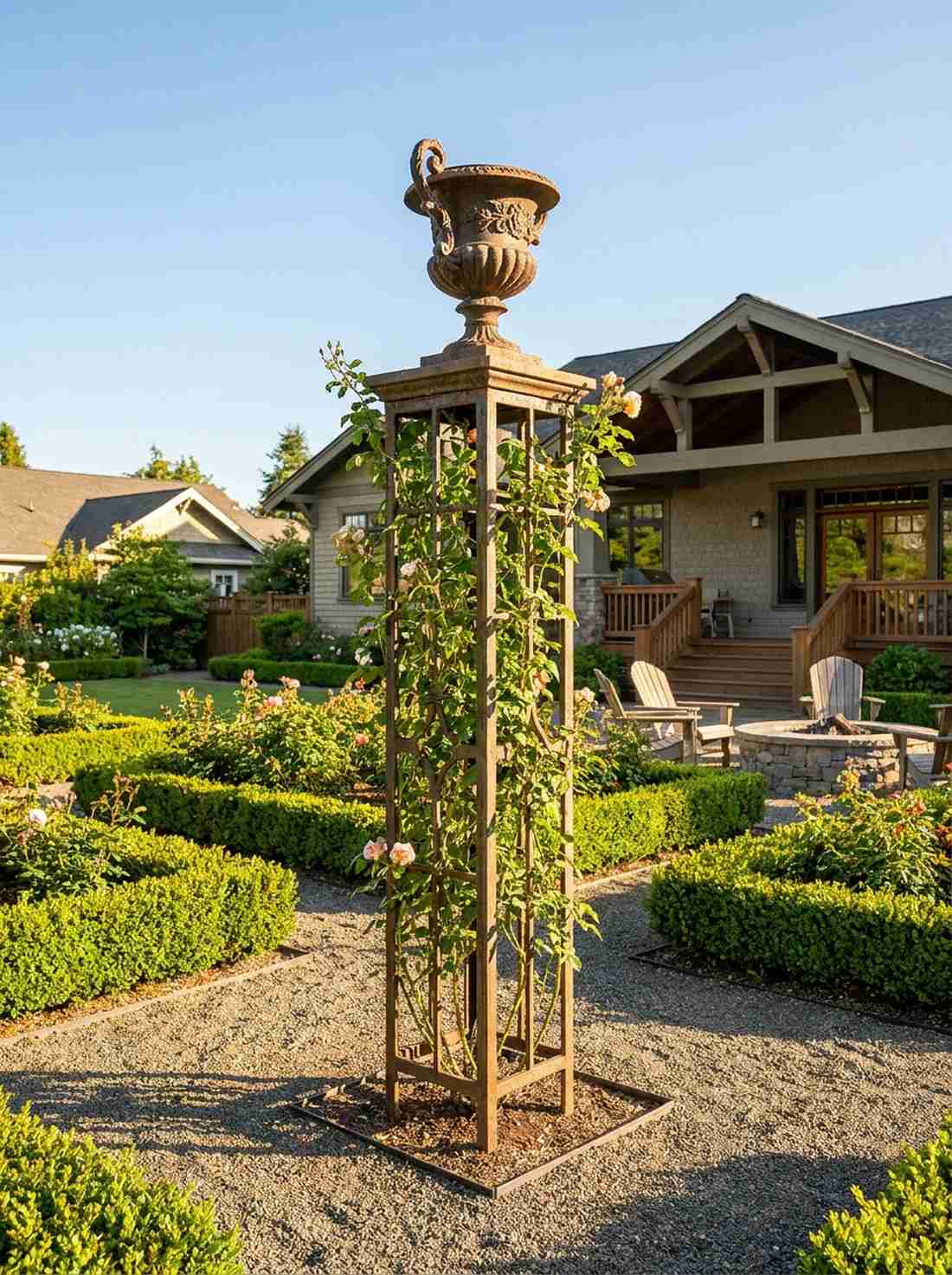 decorative finial topped pillar