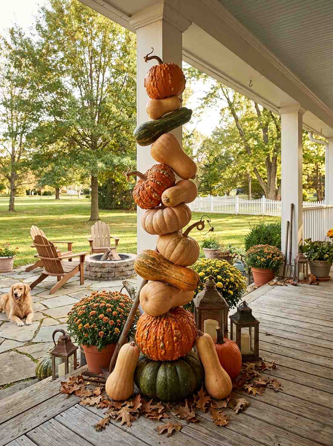 mixed gourd column