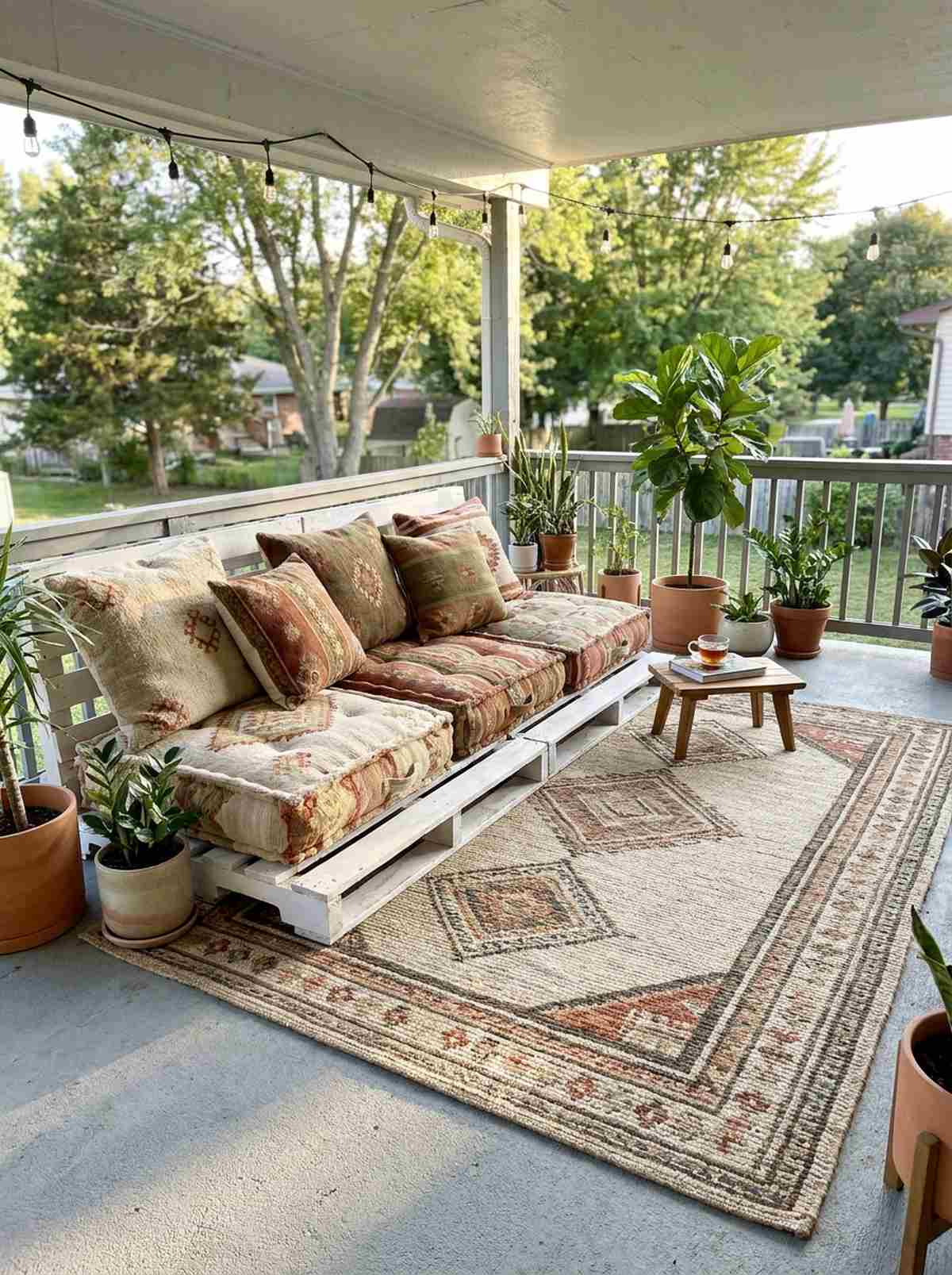 modular floor cushion arrangement
