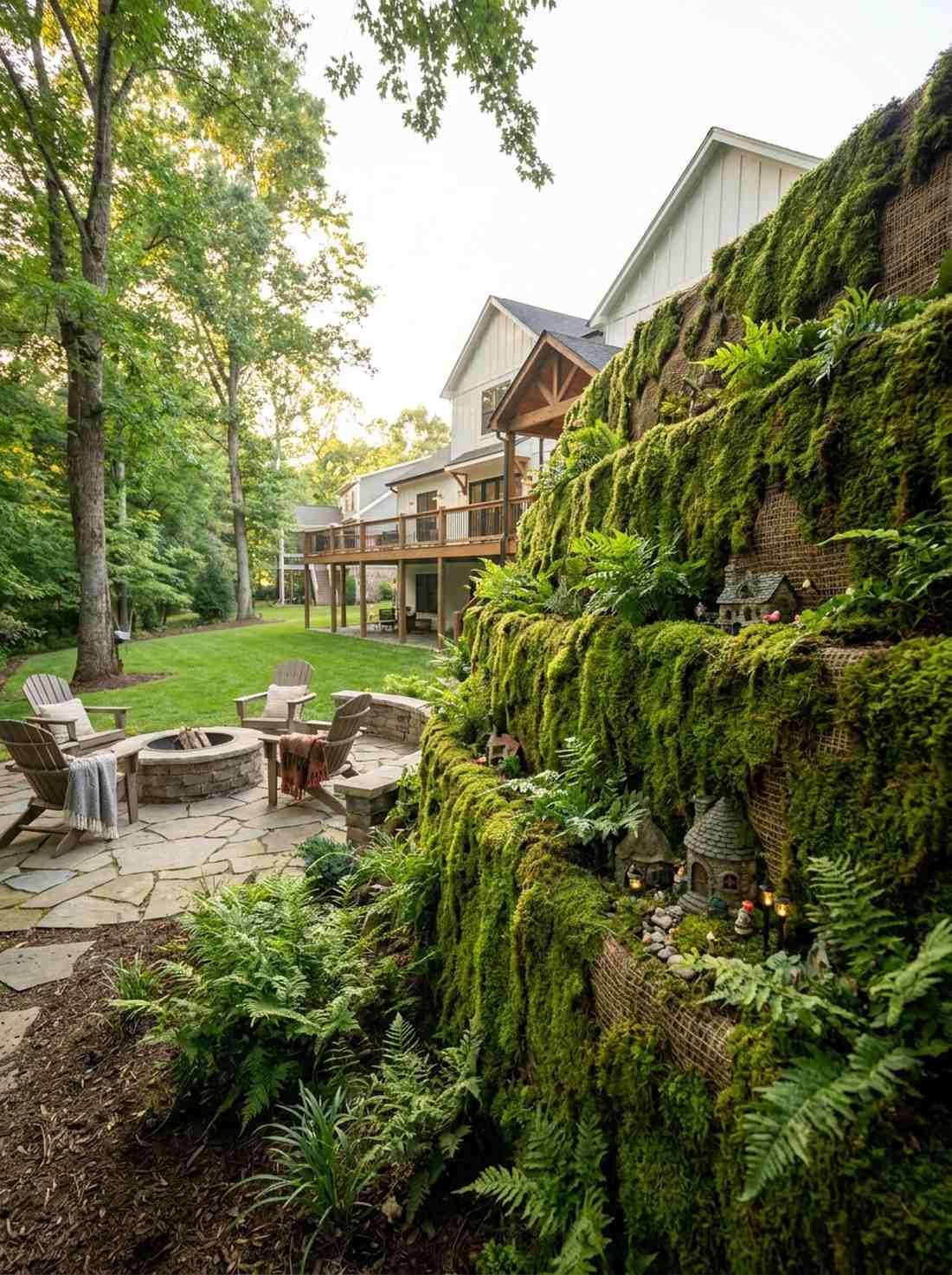 moss wall or slope