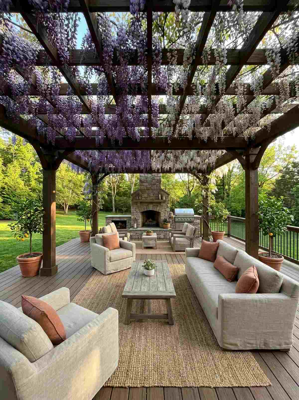 pergola overhead greening