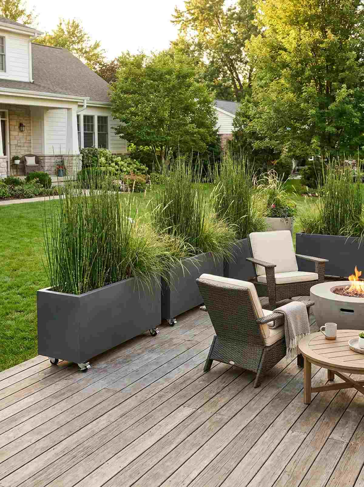 privacy screen planters