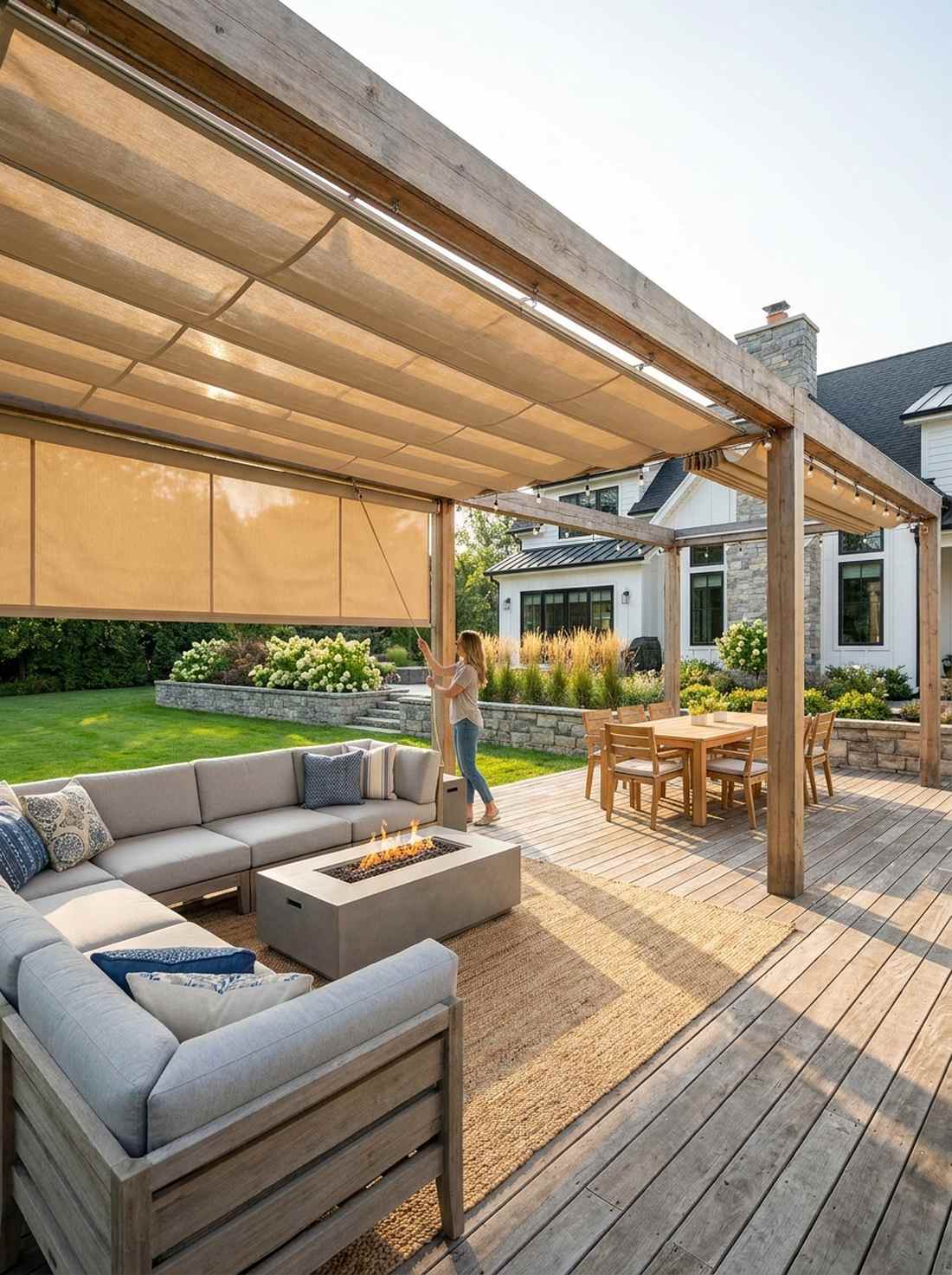 retractable canopy pergola systems