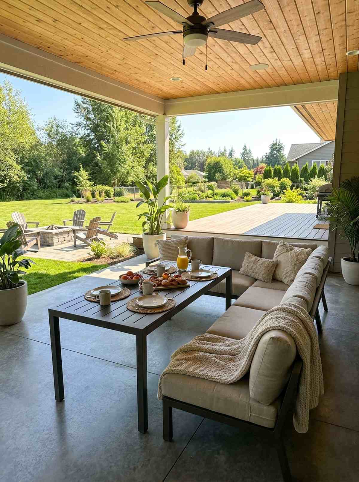 sectional with dining height table