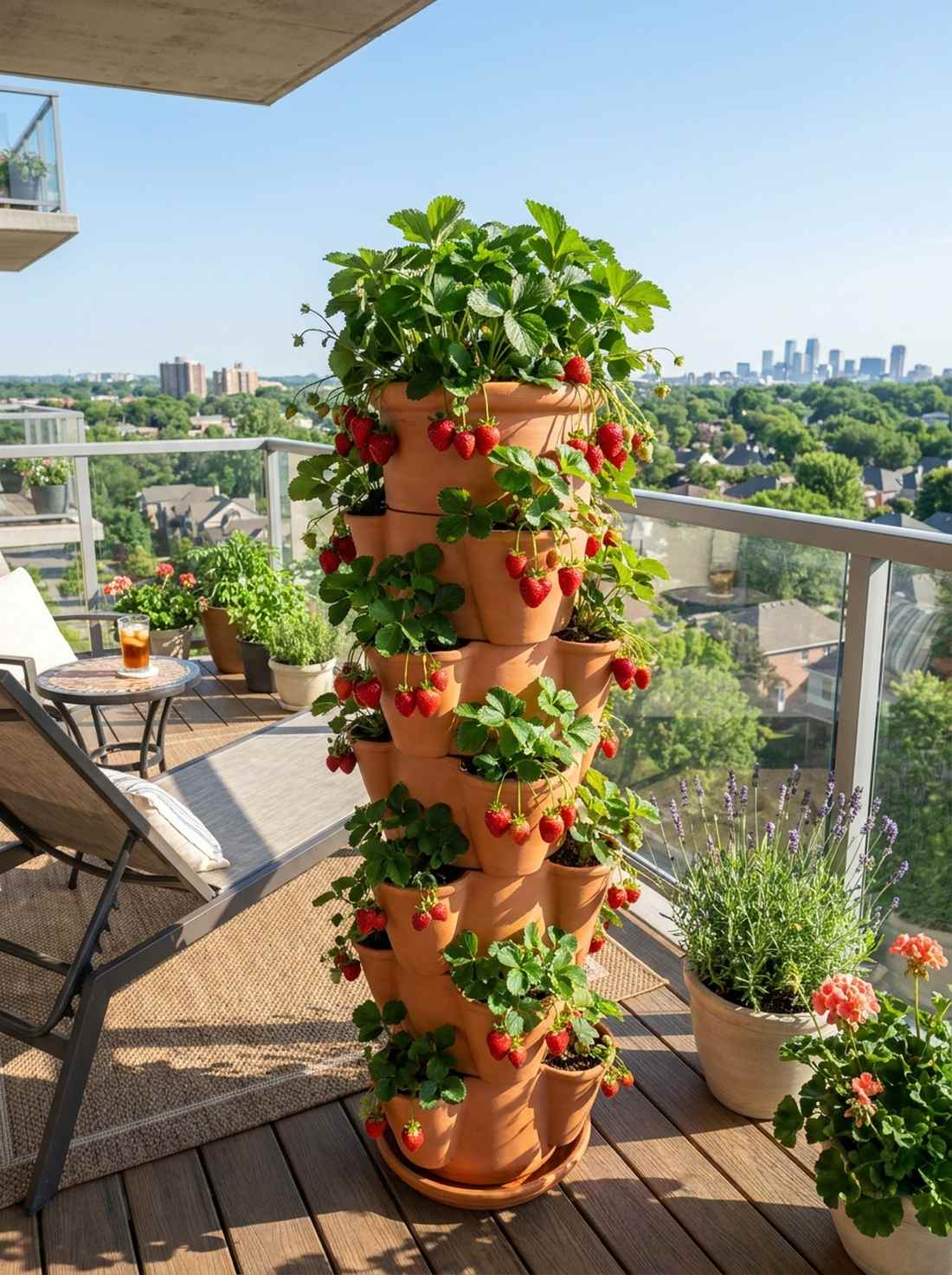 vertical strawberry column
