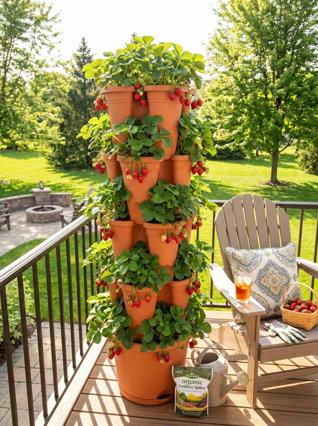 vertical strawberry tower