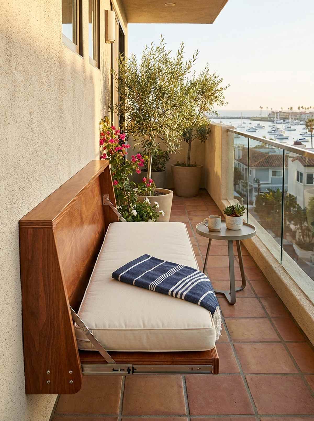 wall mounted fold down bench
