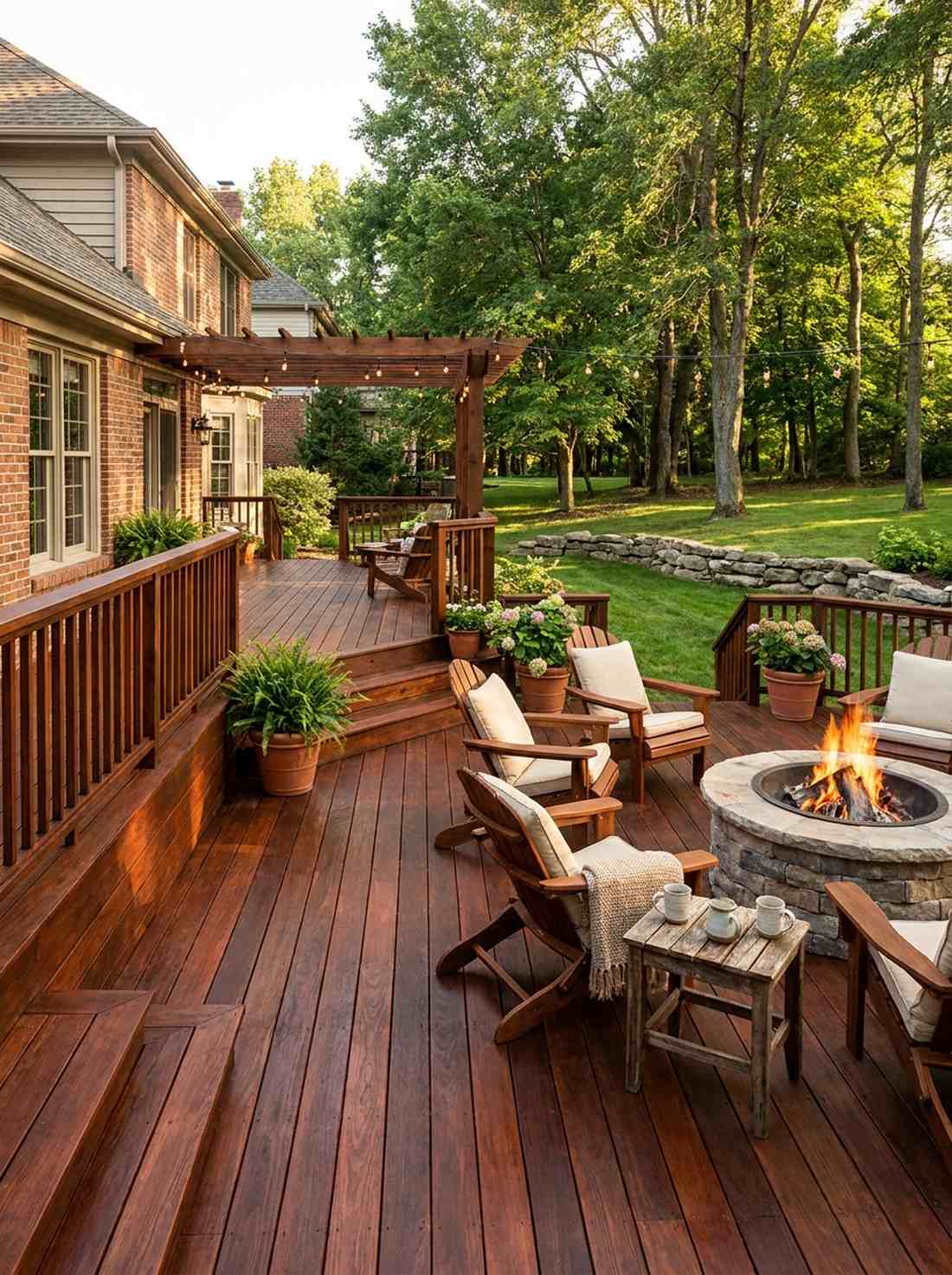 warm wood tones