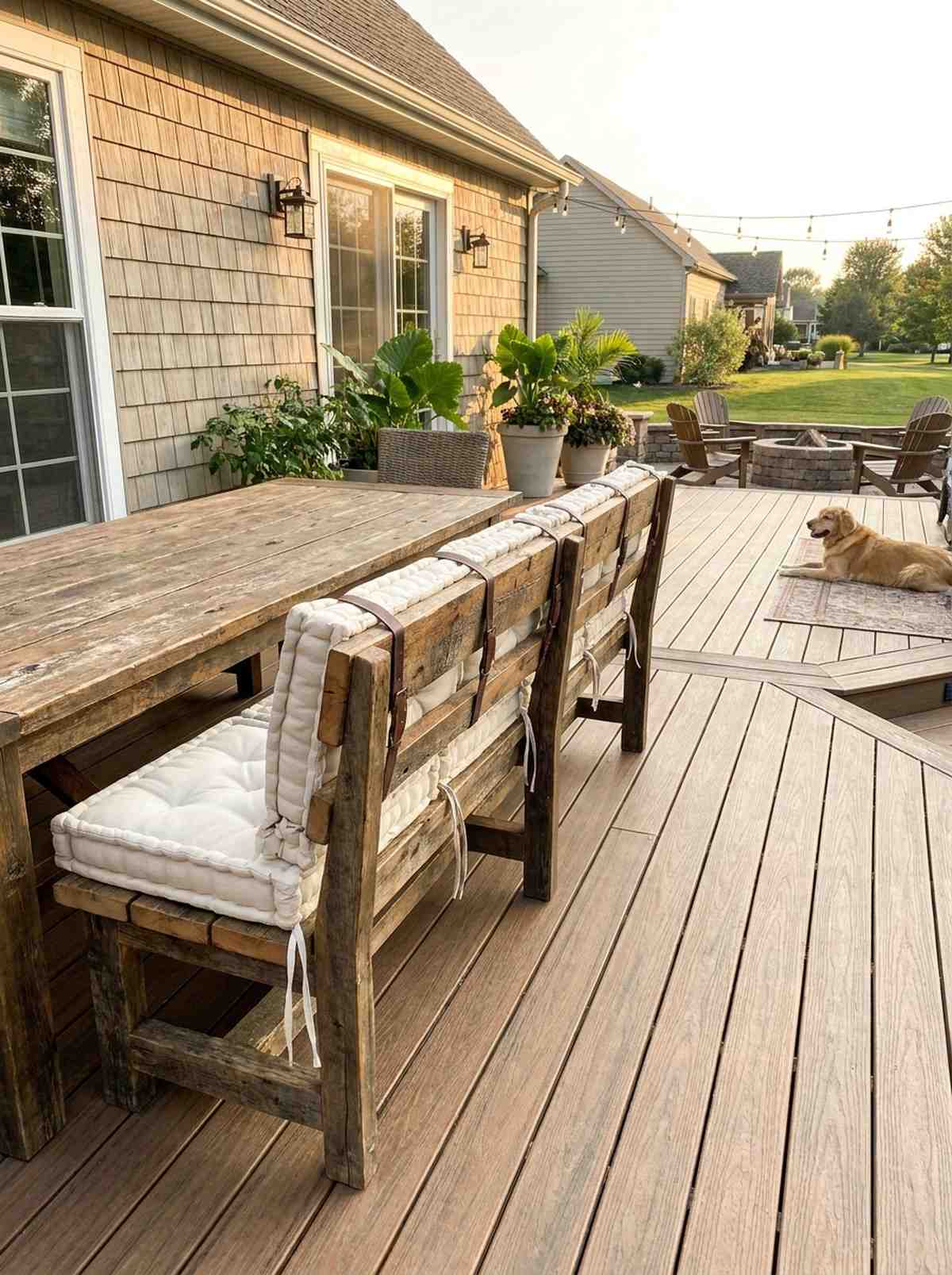 bench seating with back cushions