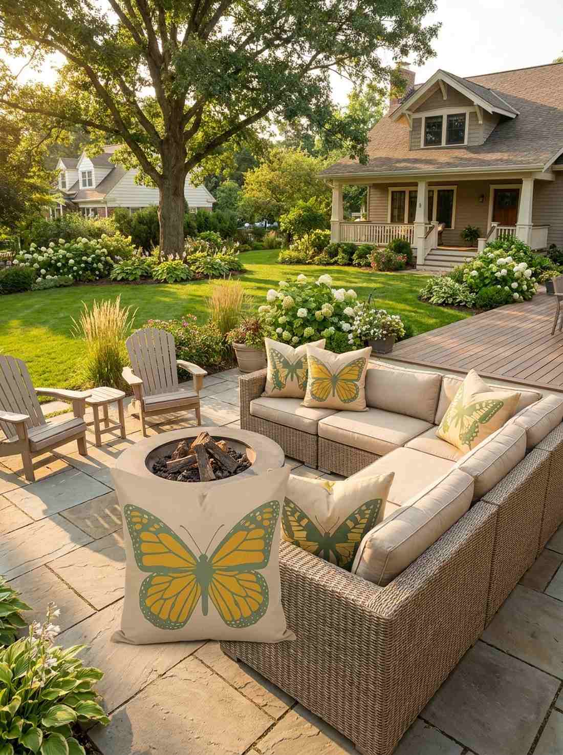 butterfly print throw pillows