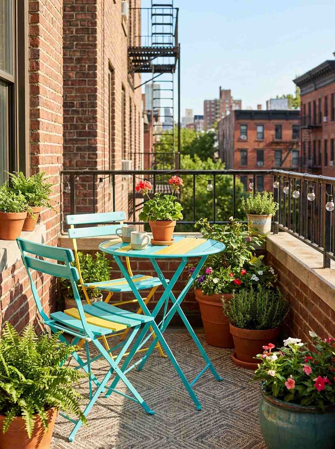 folding bistro set steel