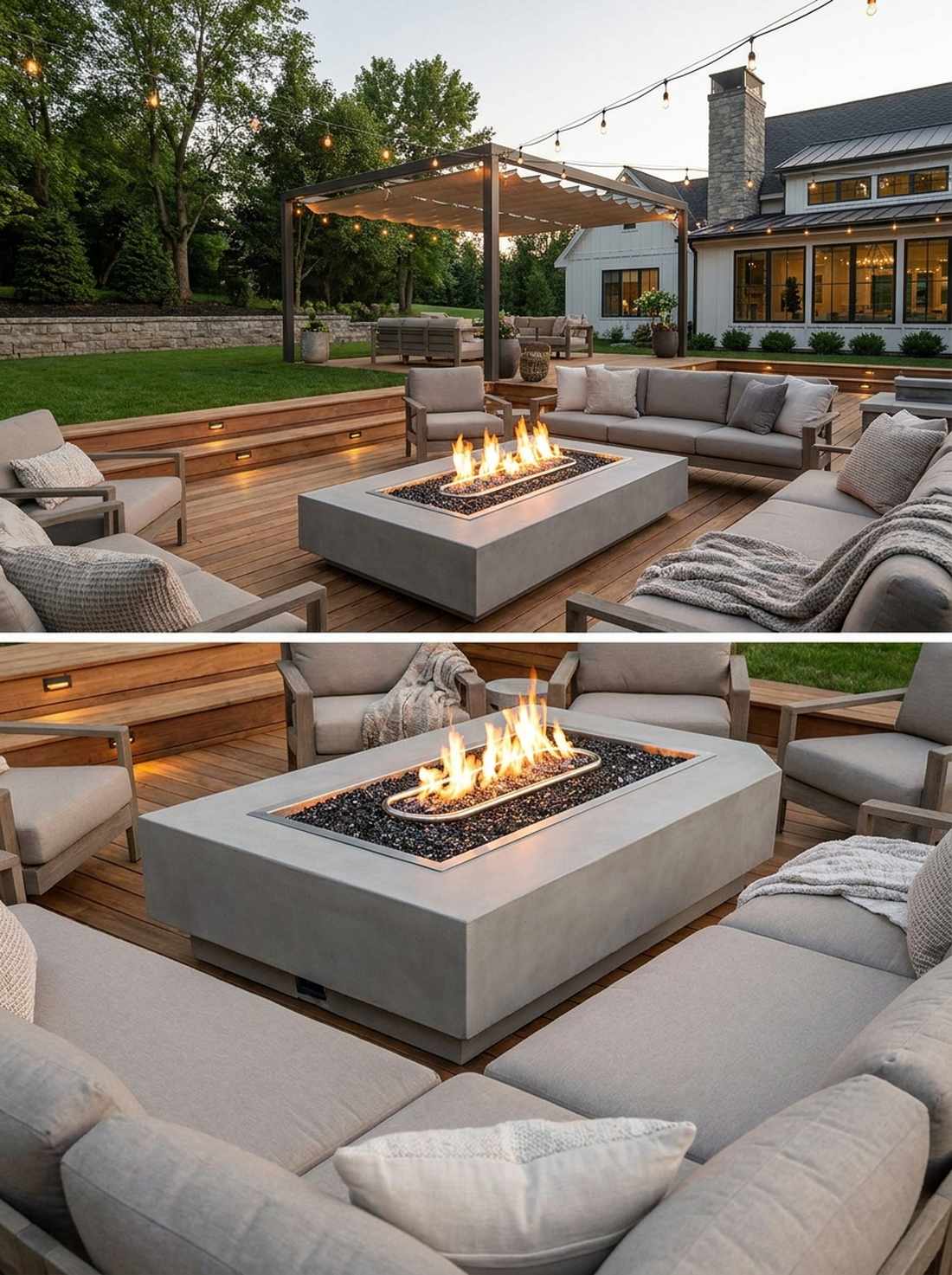 geometric fire pits