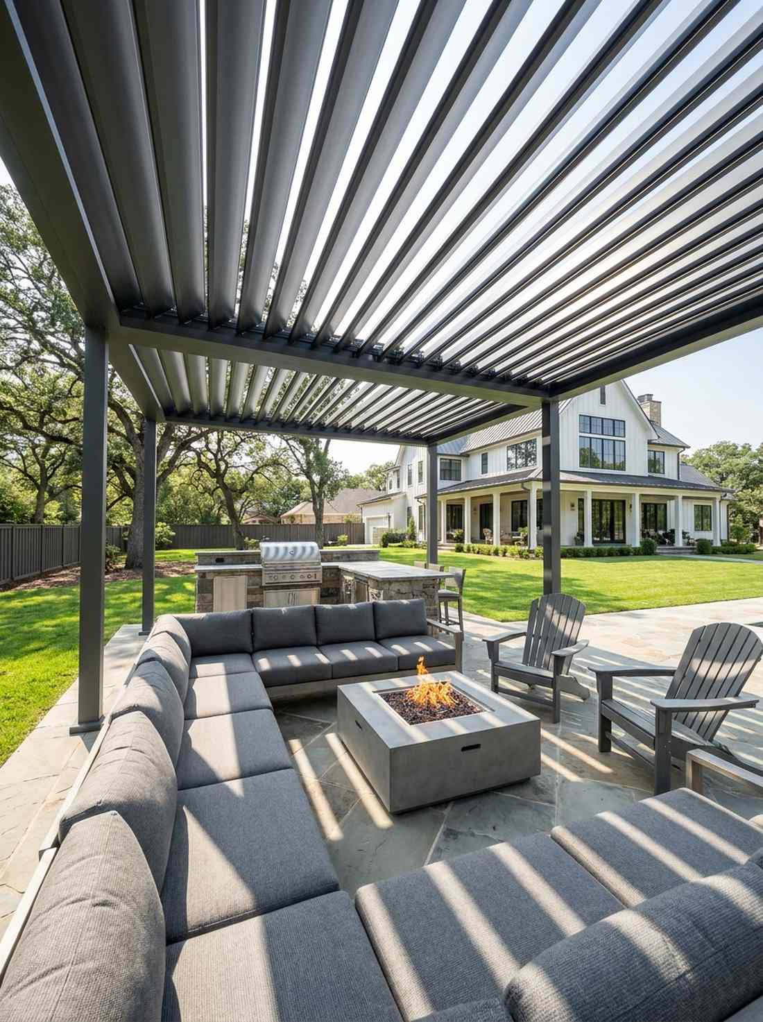 louvered roof pergola designs