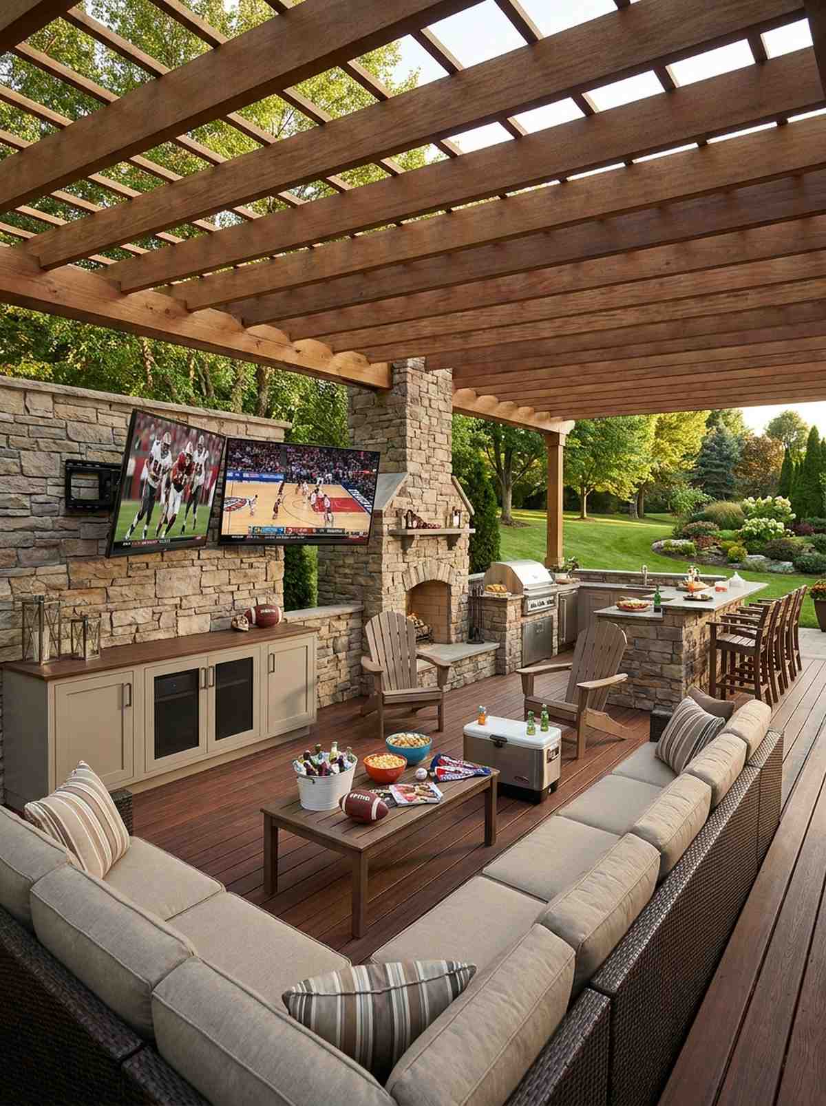 multi screen sports viewing zone
