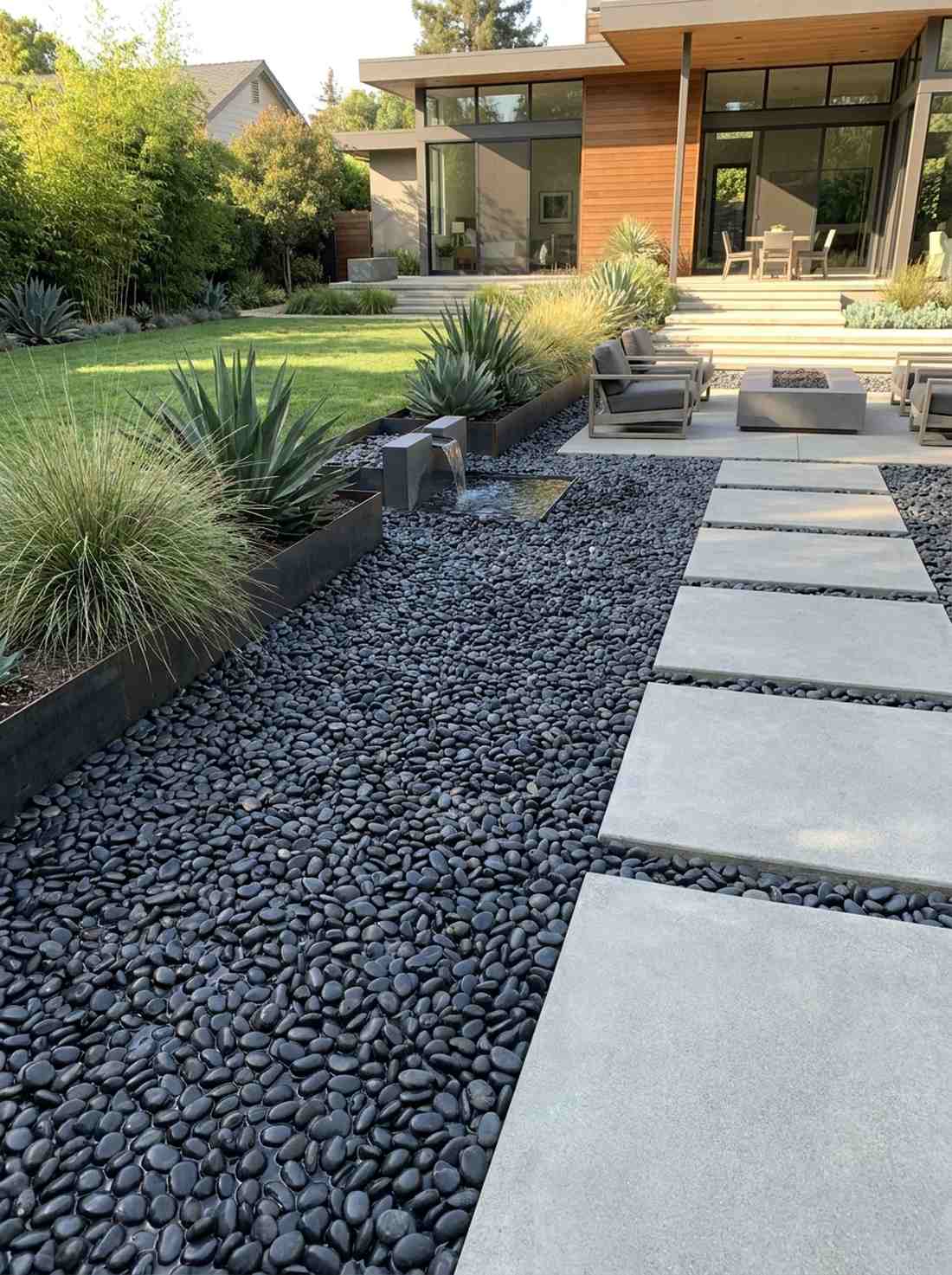 river pebble ground cover
