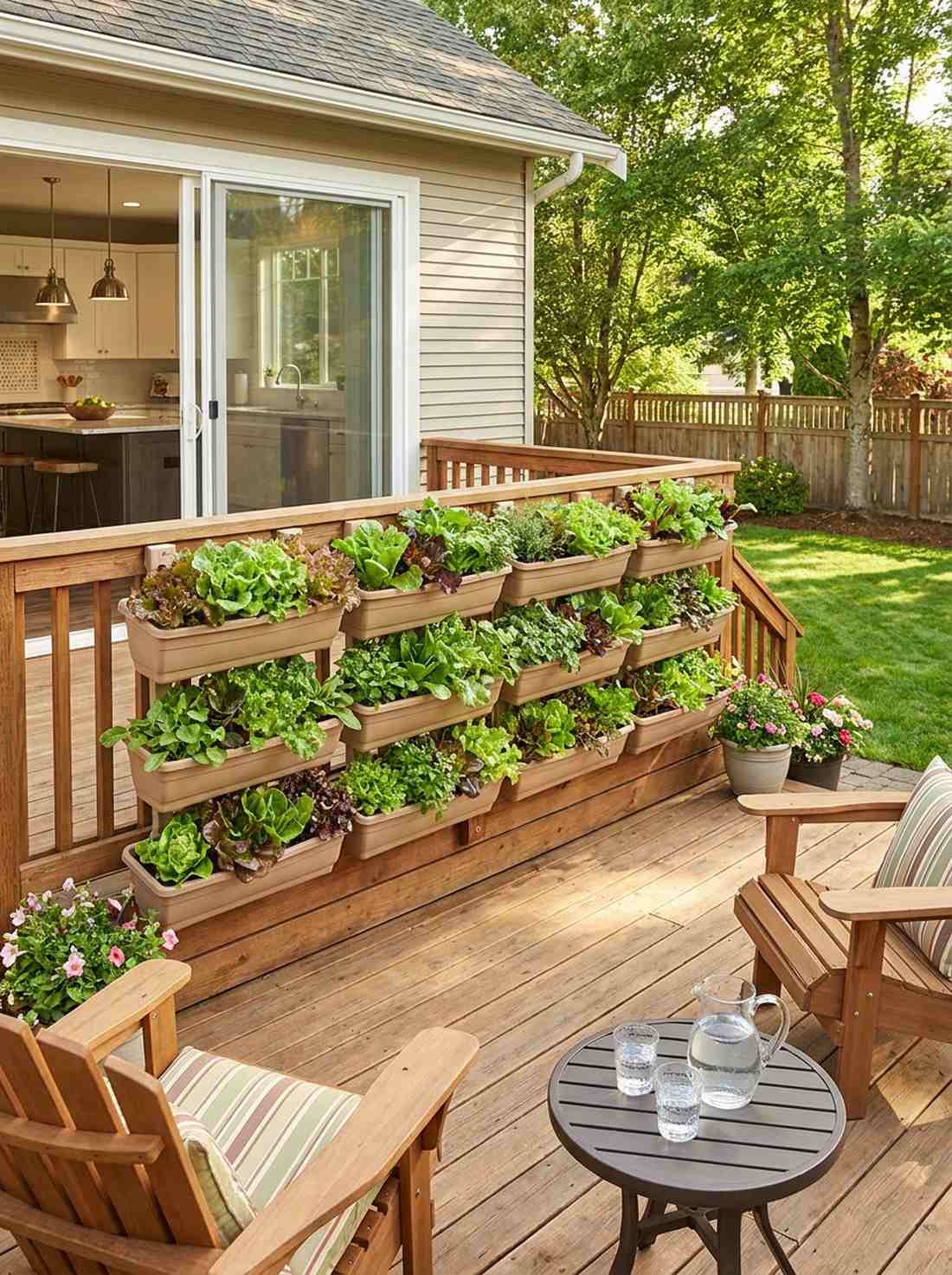 salad wall with cut and come again greens