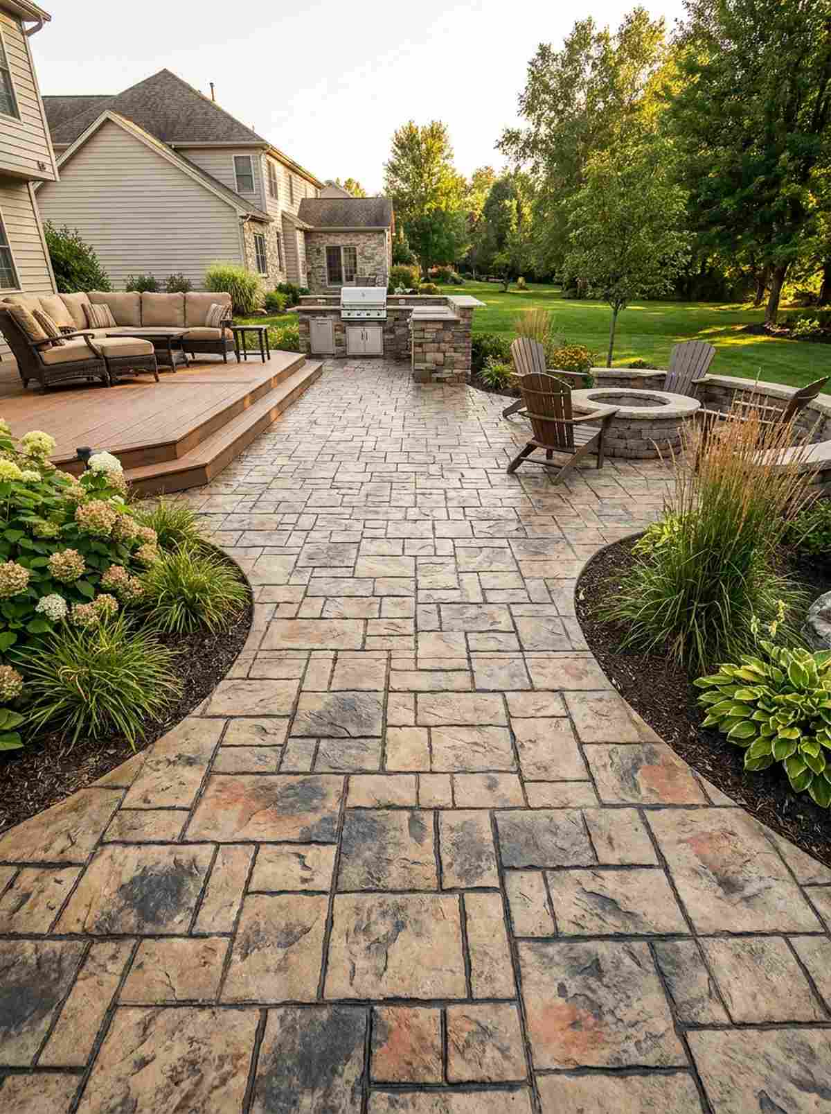 stamped concrete overlay