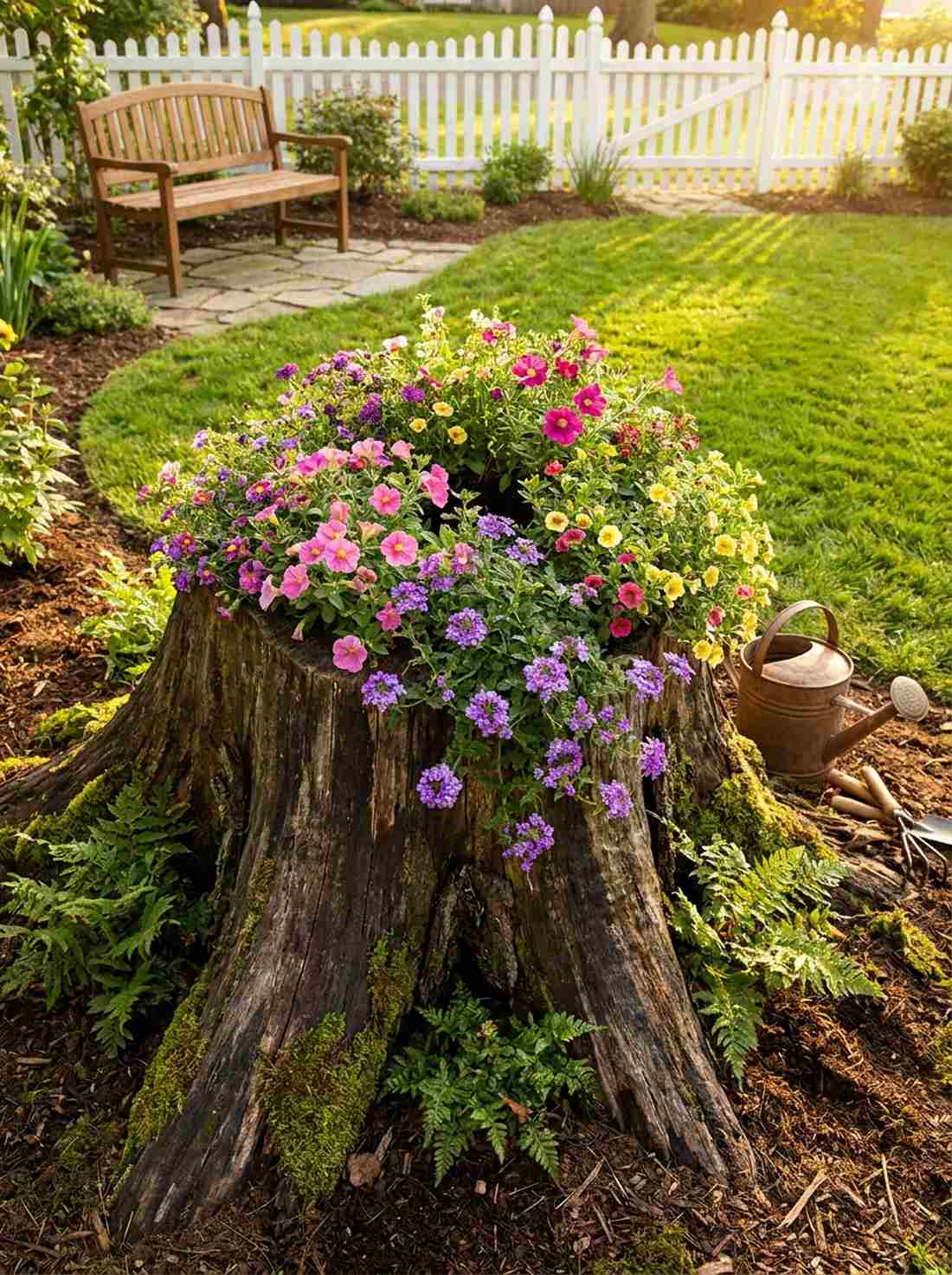 tree stump planters