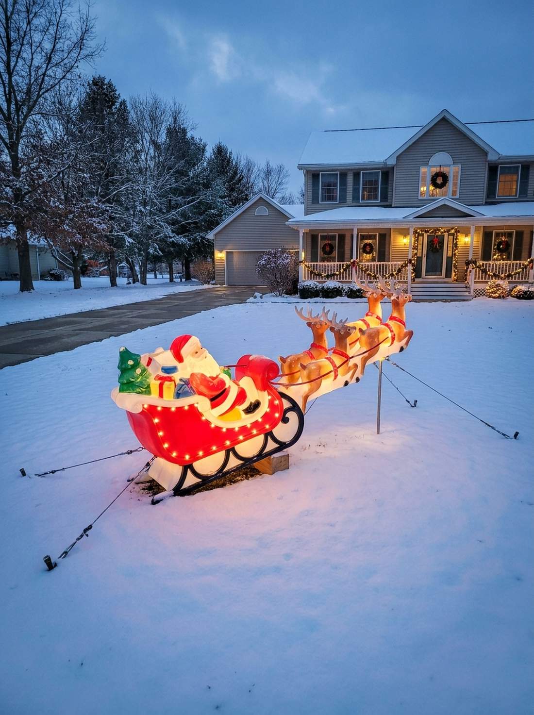 vintage santa sleigh