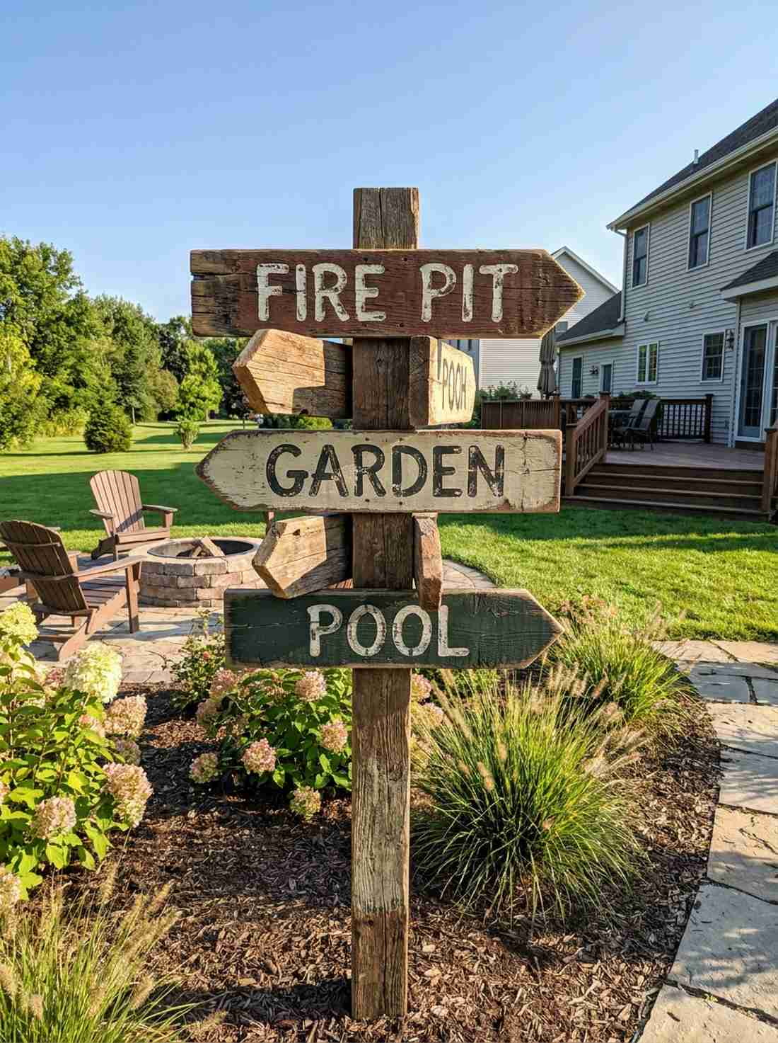 weathered wooden signs
