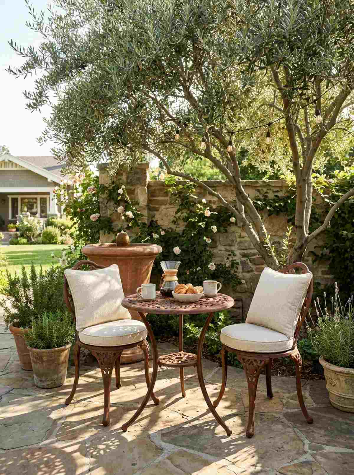 wrought iron bistro nook