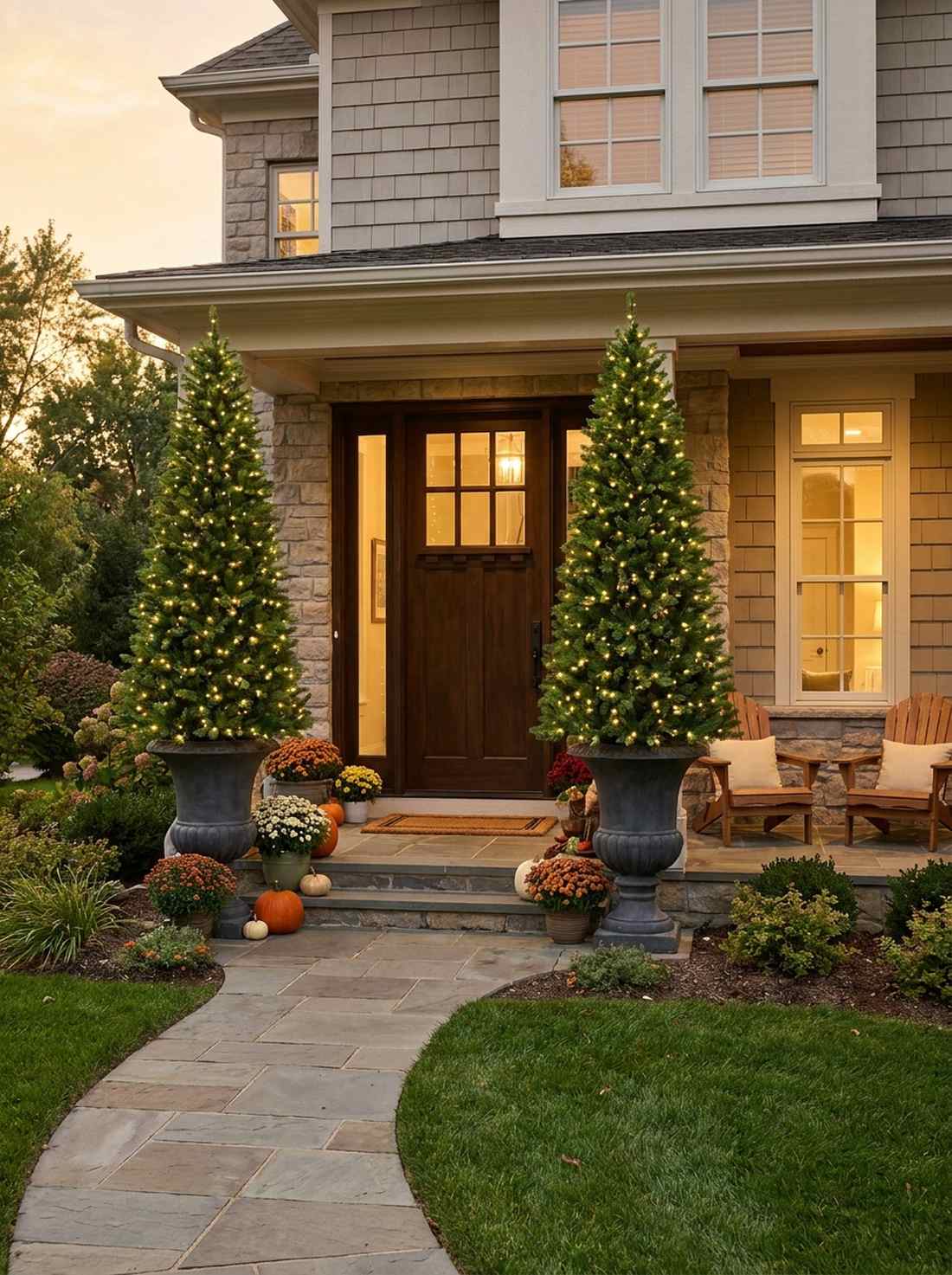 artificial pre decorated trees