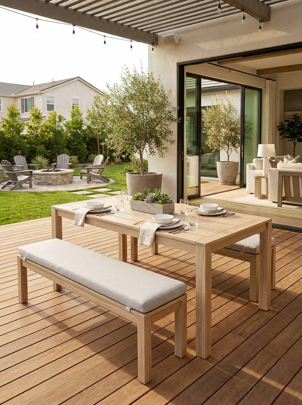 bench sofa with dining table