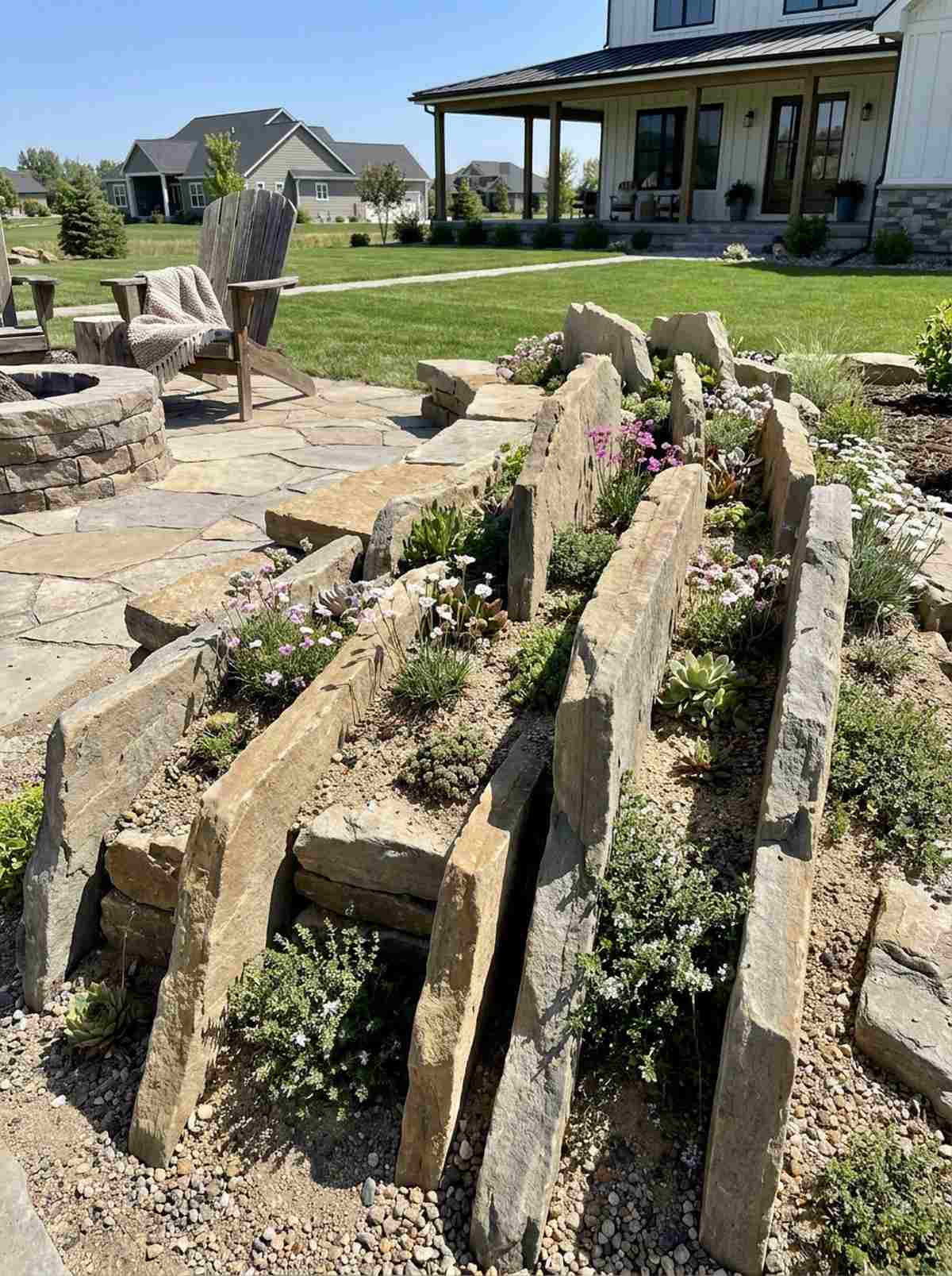 crevice garden stone arrangement